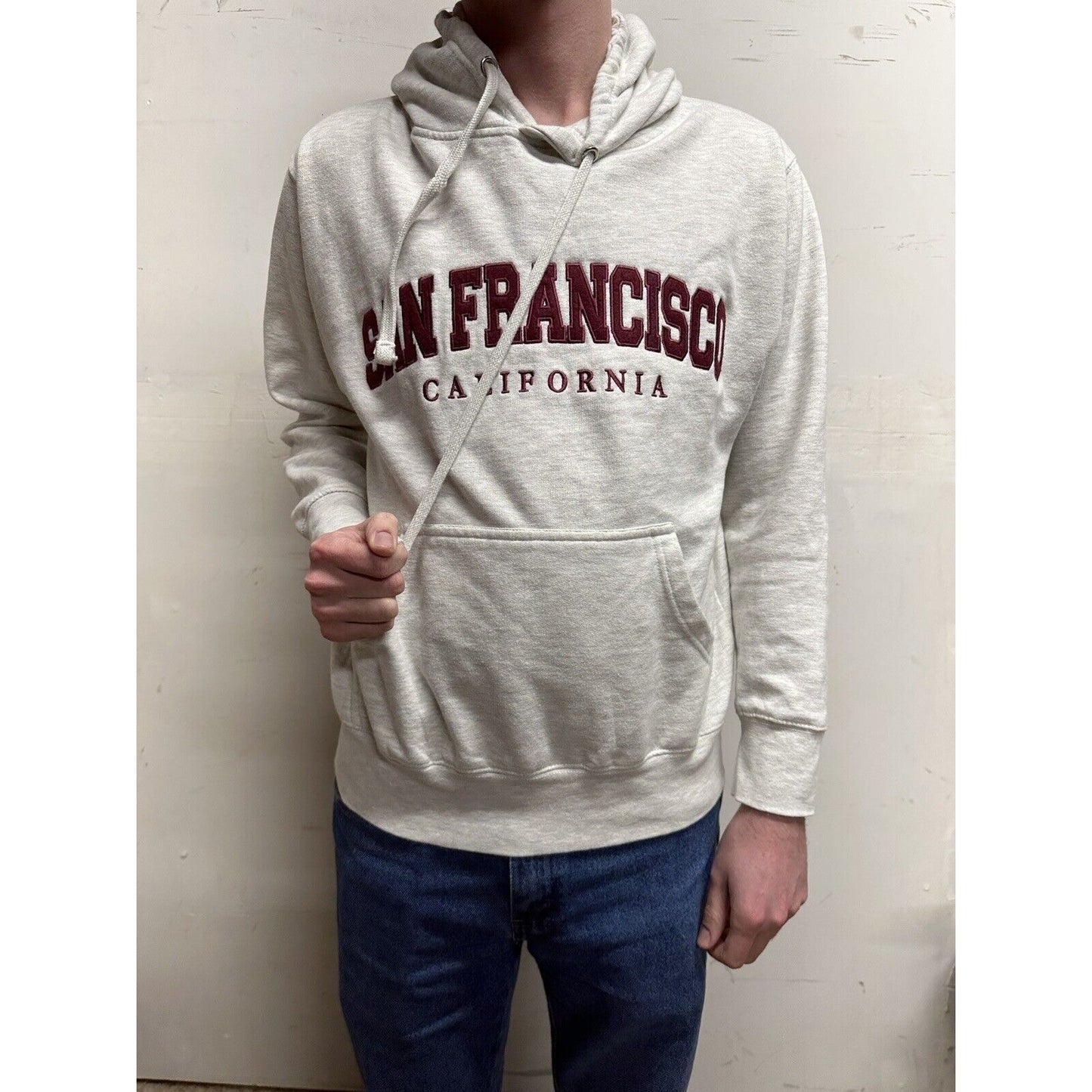 men’s city wear SF san francisco california hoodie white