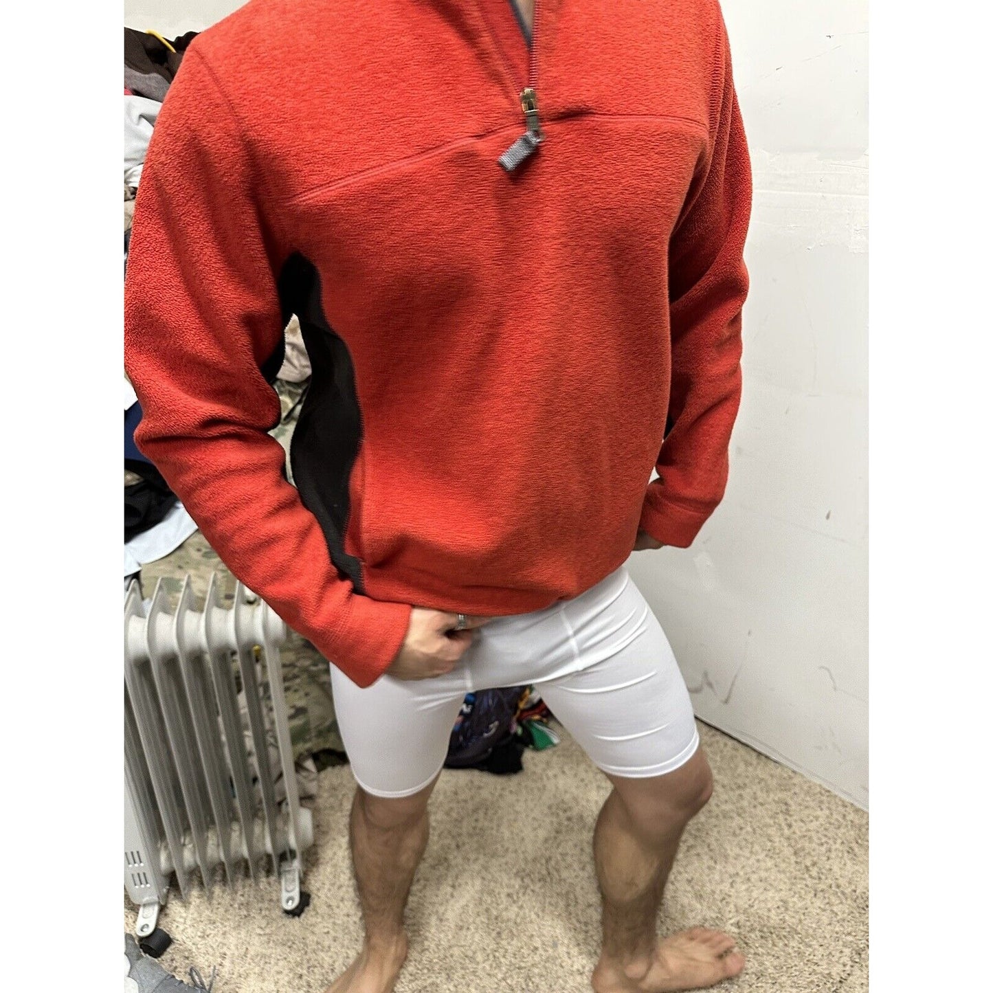 Men’s Red Small 1/4 Zip Gap Pullover Jacket