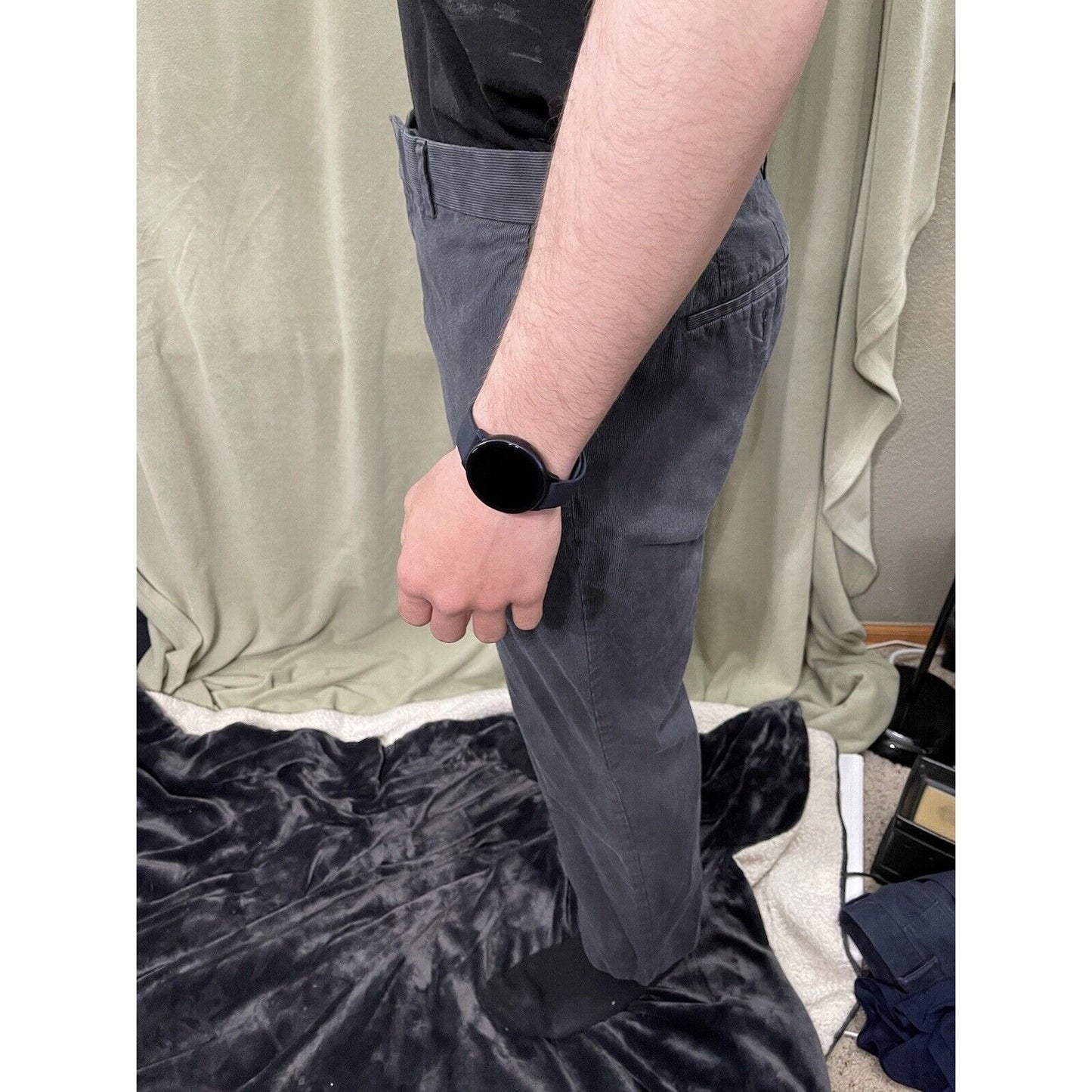 Express Producer Mens Dress Pants Size 34x30 Gray Cotton