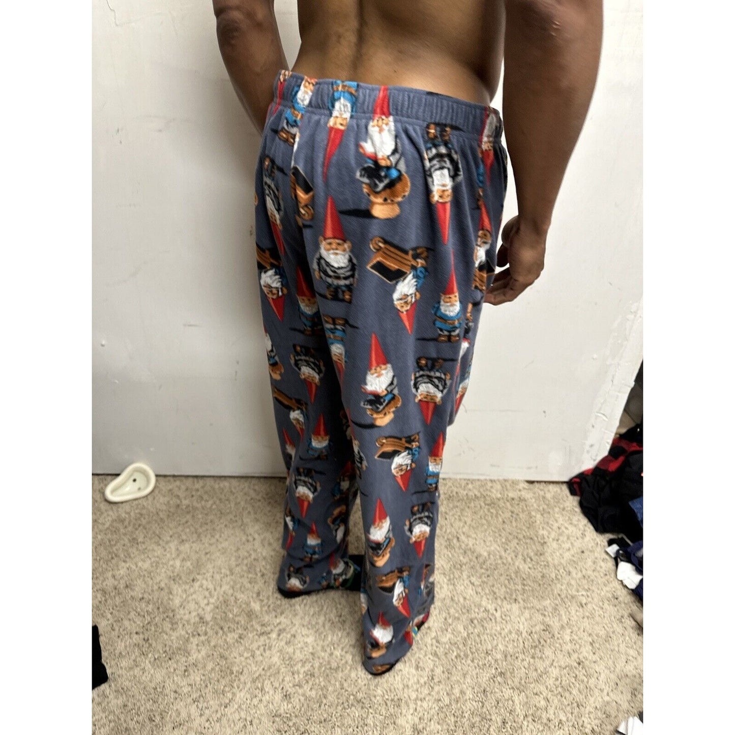 Men’s Large Gnome Wheelbarrow Lounge Pants Sleepwear
