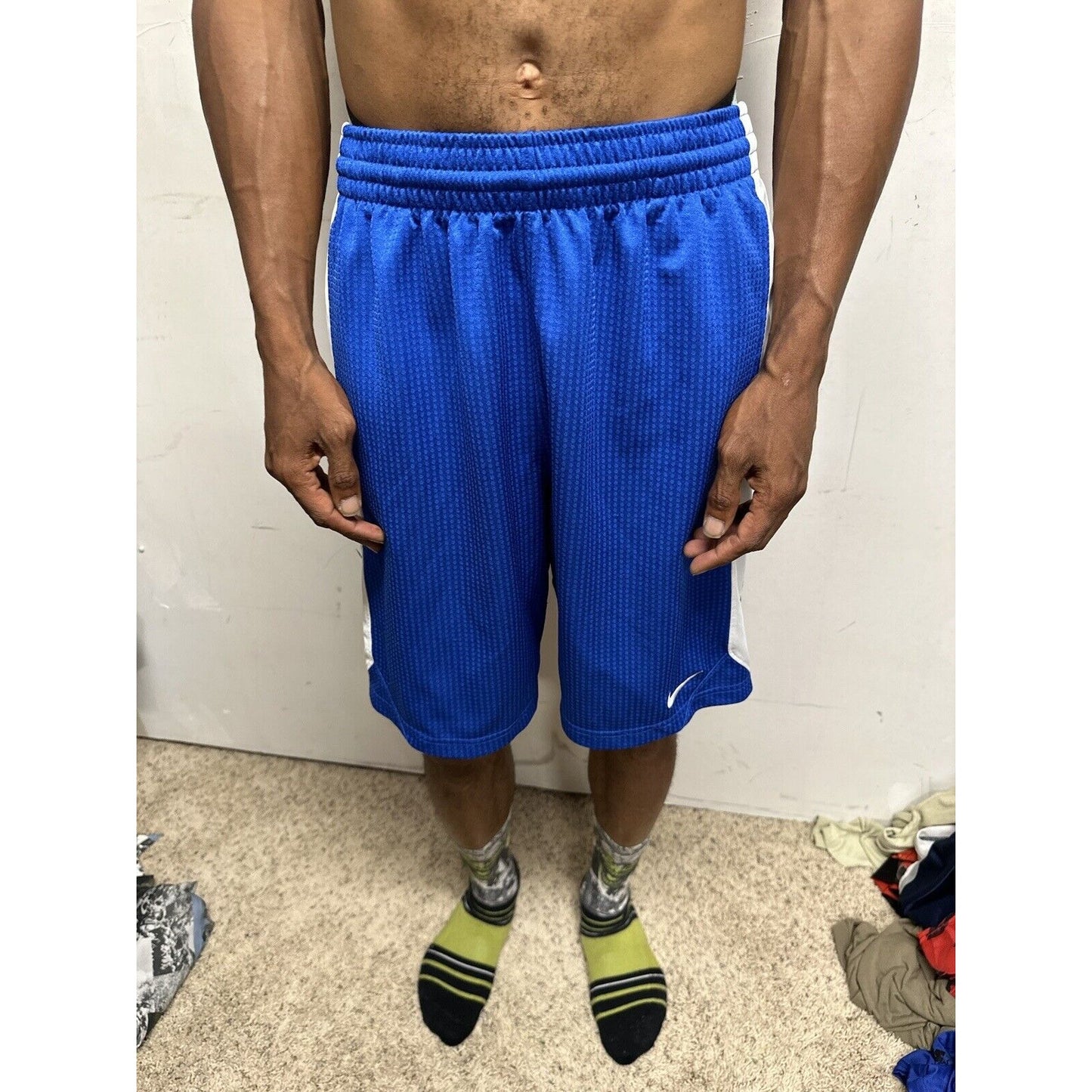 Men’s Blue Nike With Pockets Small Athletic Shorts