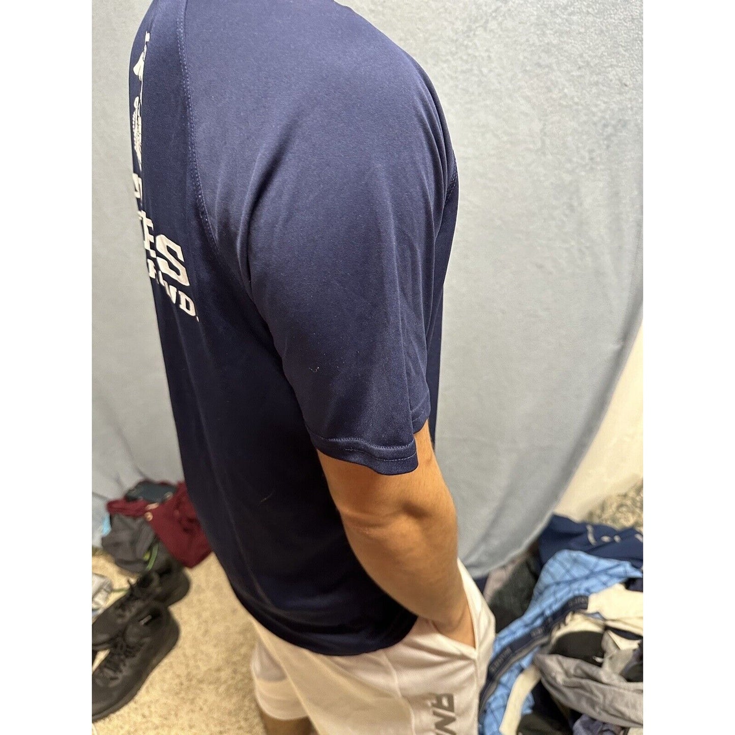 Men’s Athletic Dark Blue Large Marines Compression Tshirt