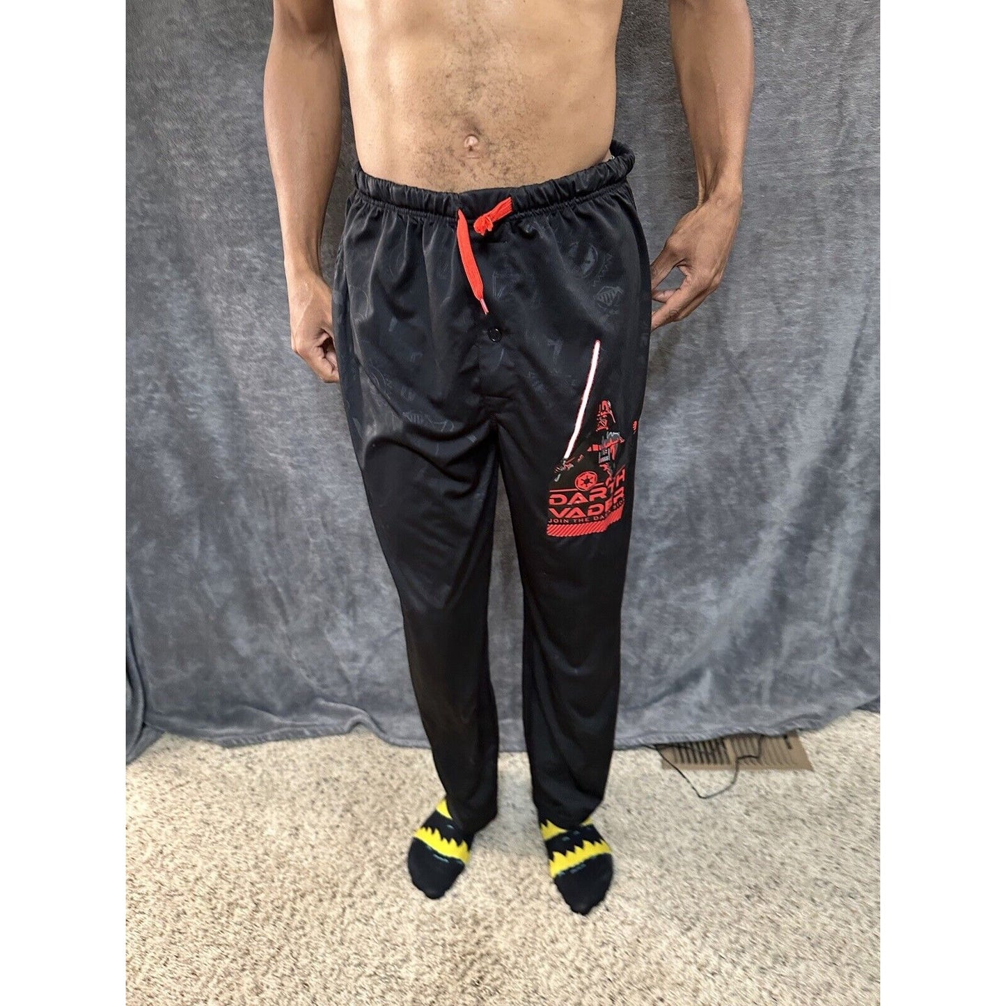 Men’s Black Star Wars Medium Darth Vader Join The Dark Side Pajama Pants Lounge