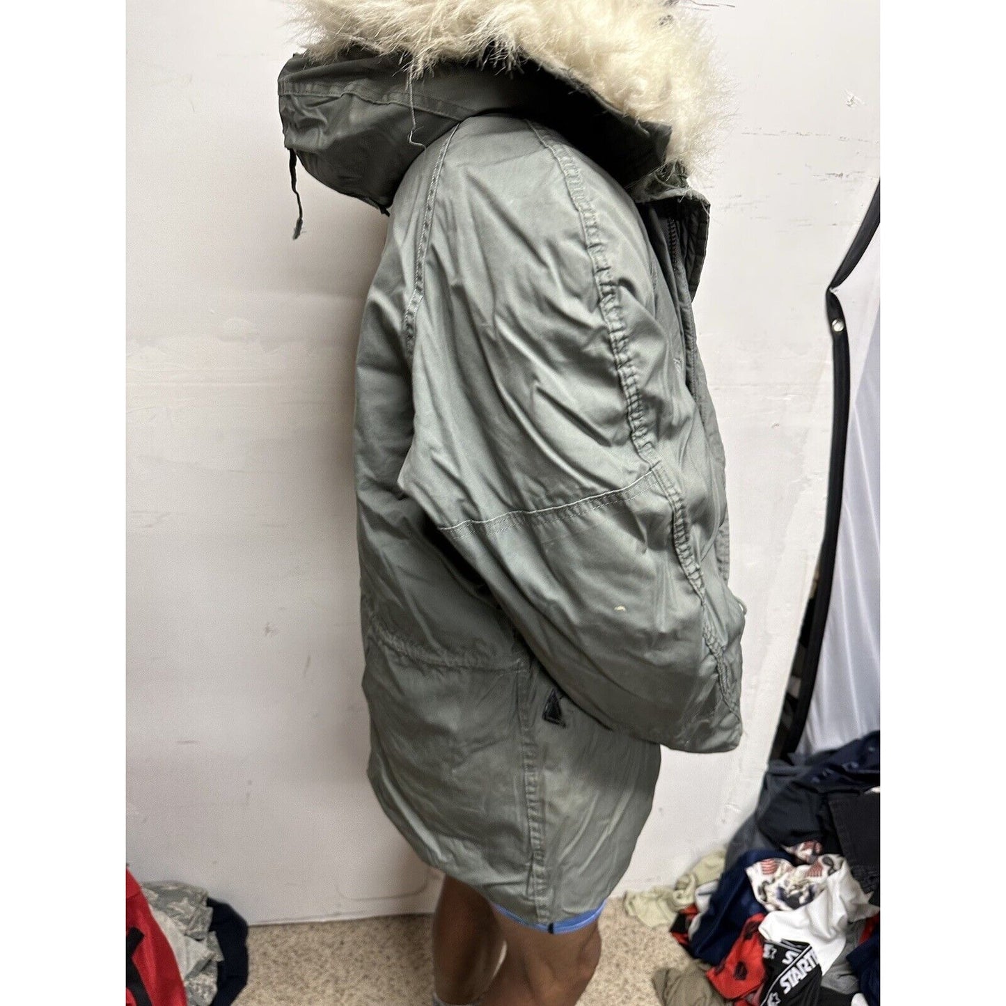 USAF Military Uniform Parka Extreme Cold Weather Type N-38 Medium Sage Green