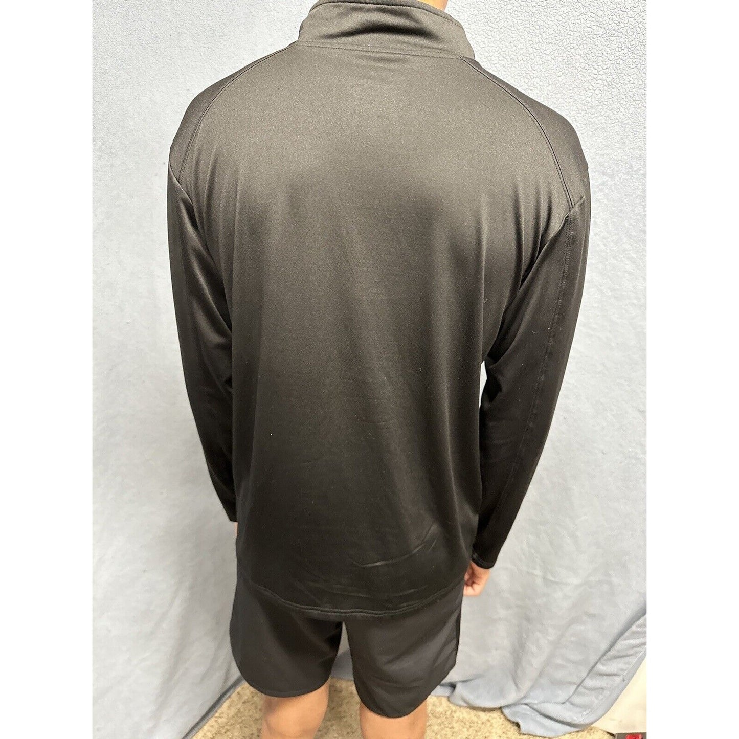 Men’s Black BSN Sports Large Quarter Zip Pullover Vista Ridge High School Soccer