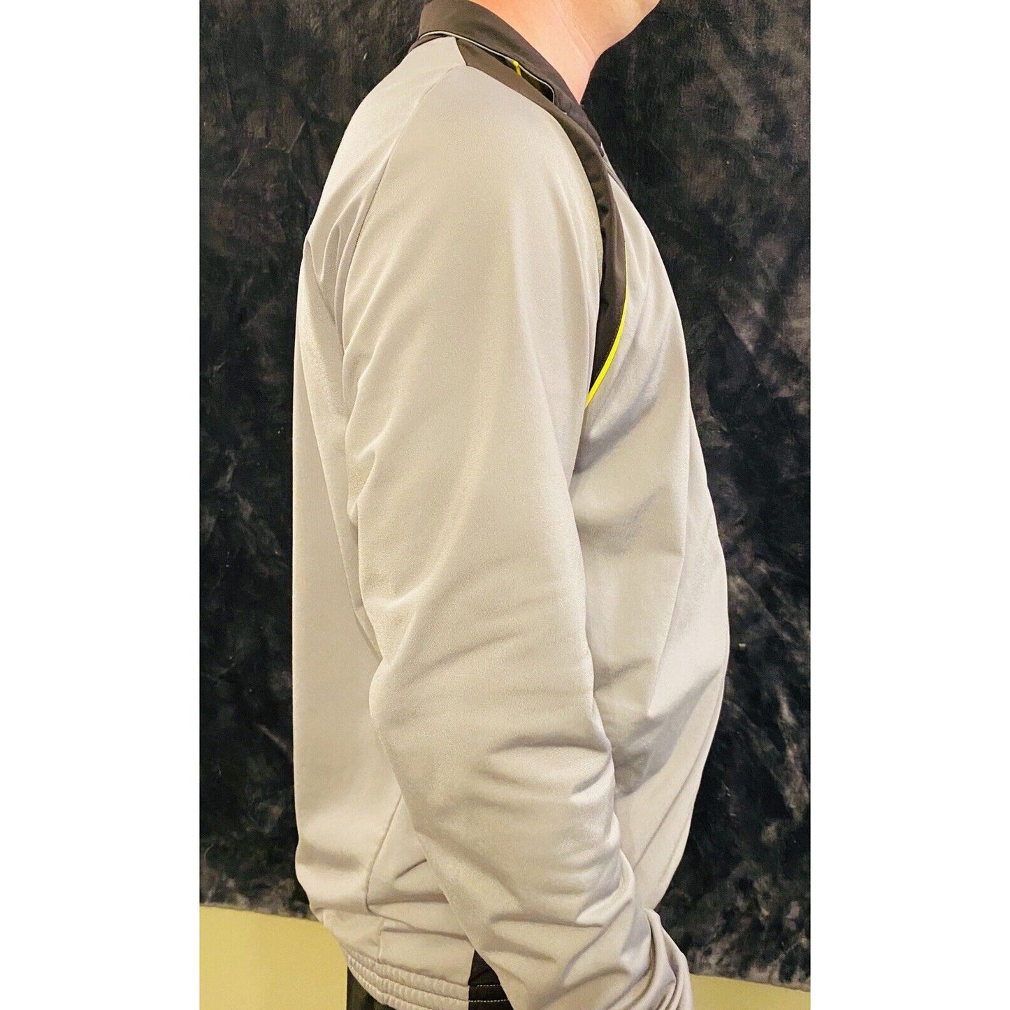 Puma Mens Full Zip Warm Up Track Jacket Windbreaker Gray Jacket Size L