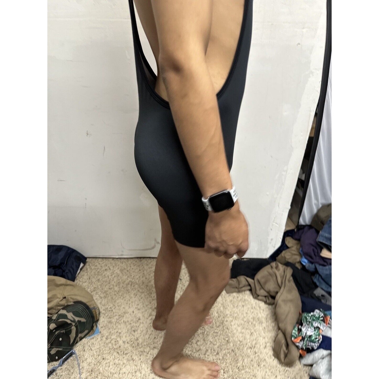 Men’s Tauwell Size Medium Wrestling Singlet Black