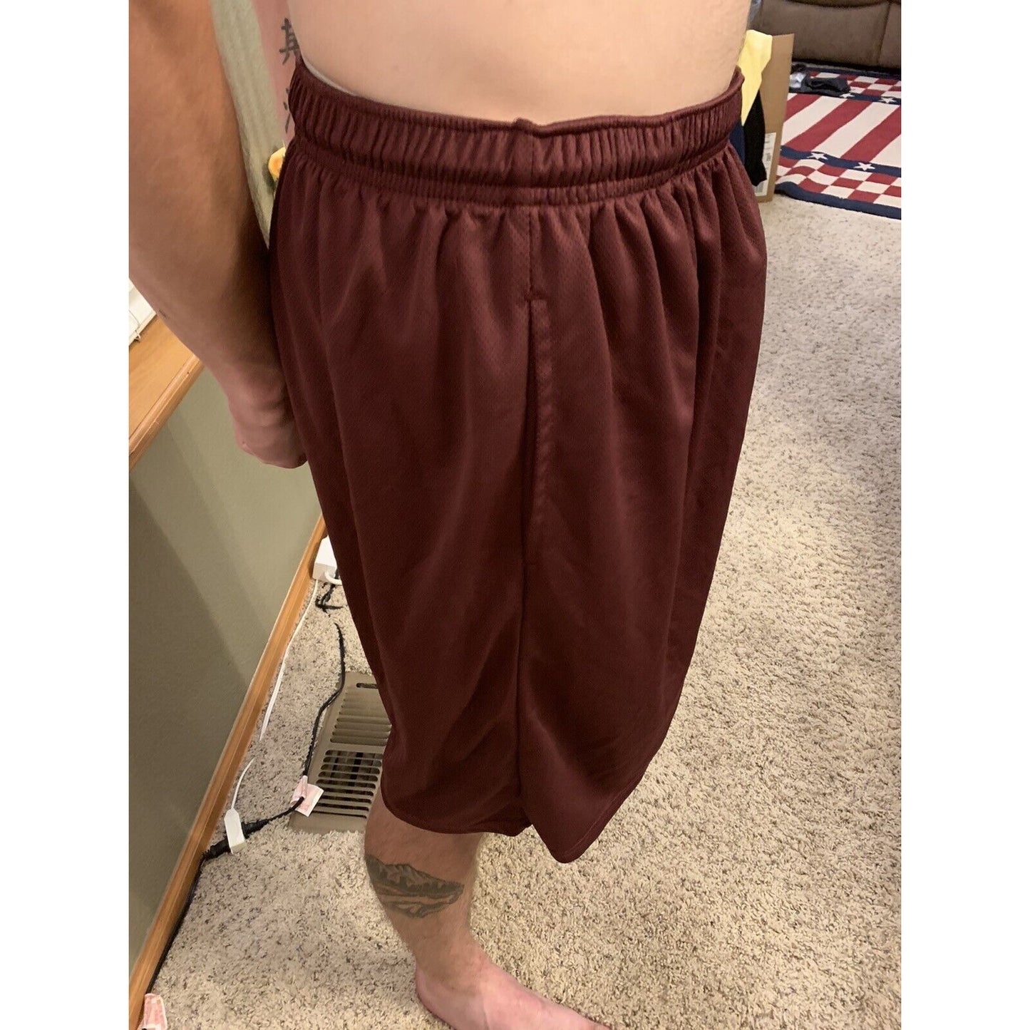 Vintage Soffe Adult XL Maroon Casual Shorts With Pockets Made in USA