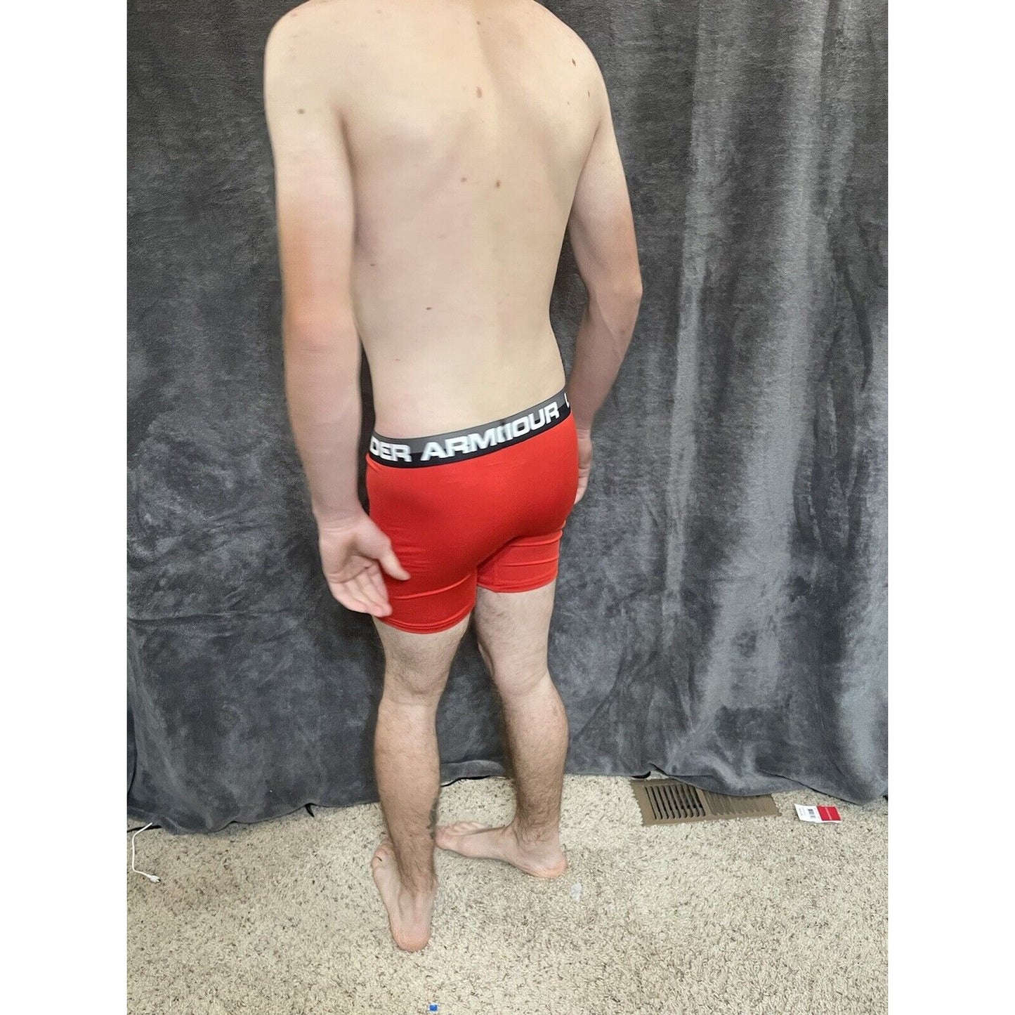 boys youth xl under armour boxerjock red with black and gray band