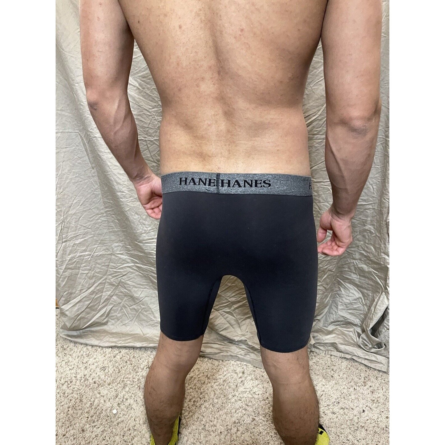 men's black hanes most comfortable medium boxer briefs