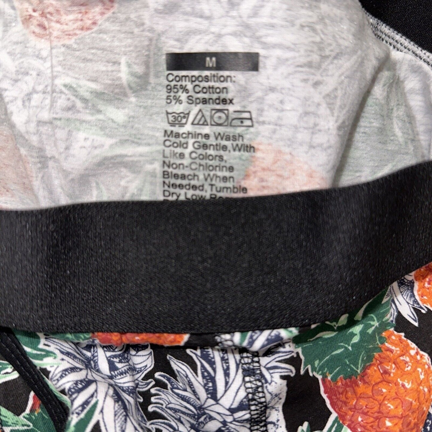 Men’s Pineapple Medium Multicolor 5% Spandex Boxer Briefs