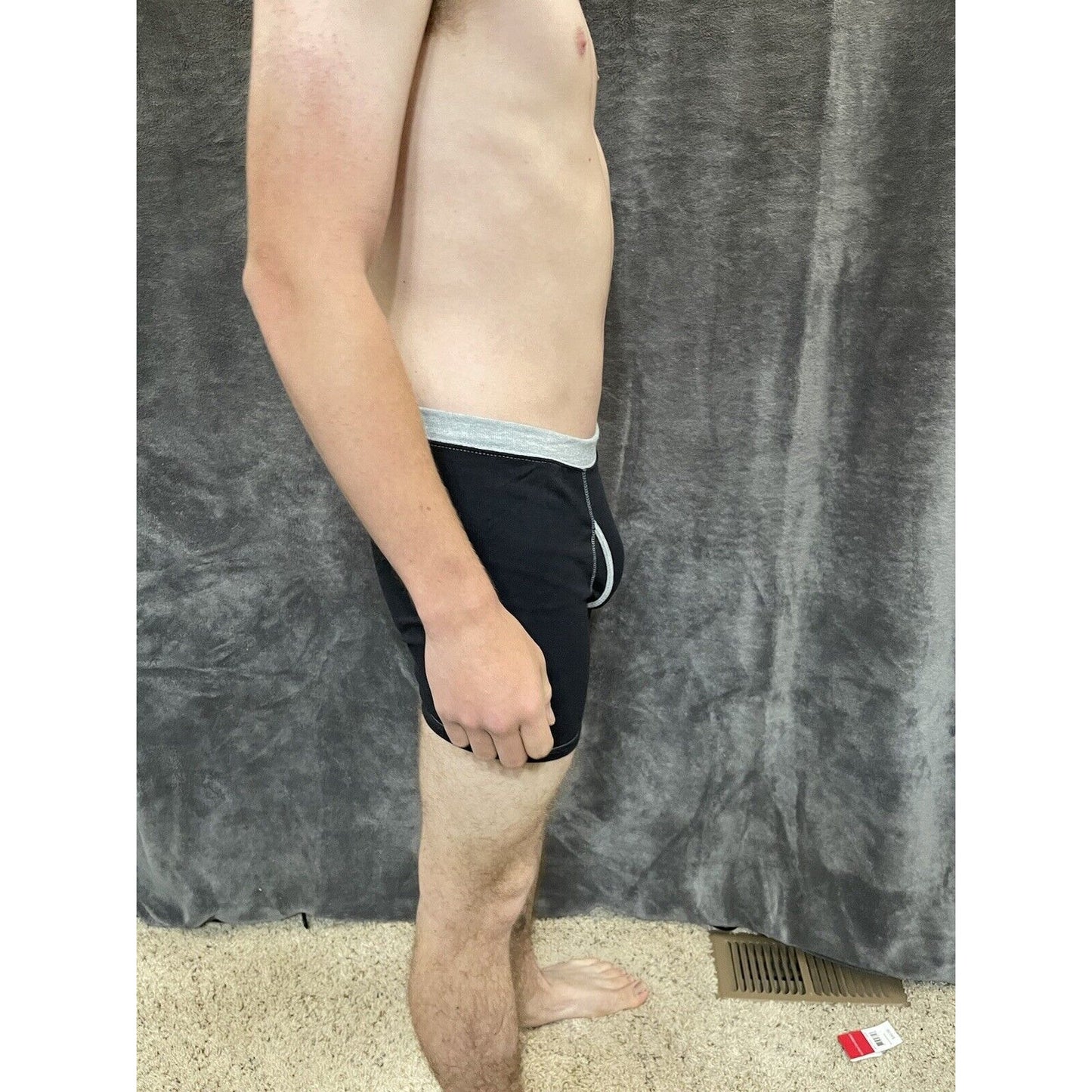 boy's youth XL Black With Gray hanes boxer brief