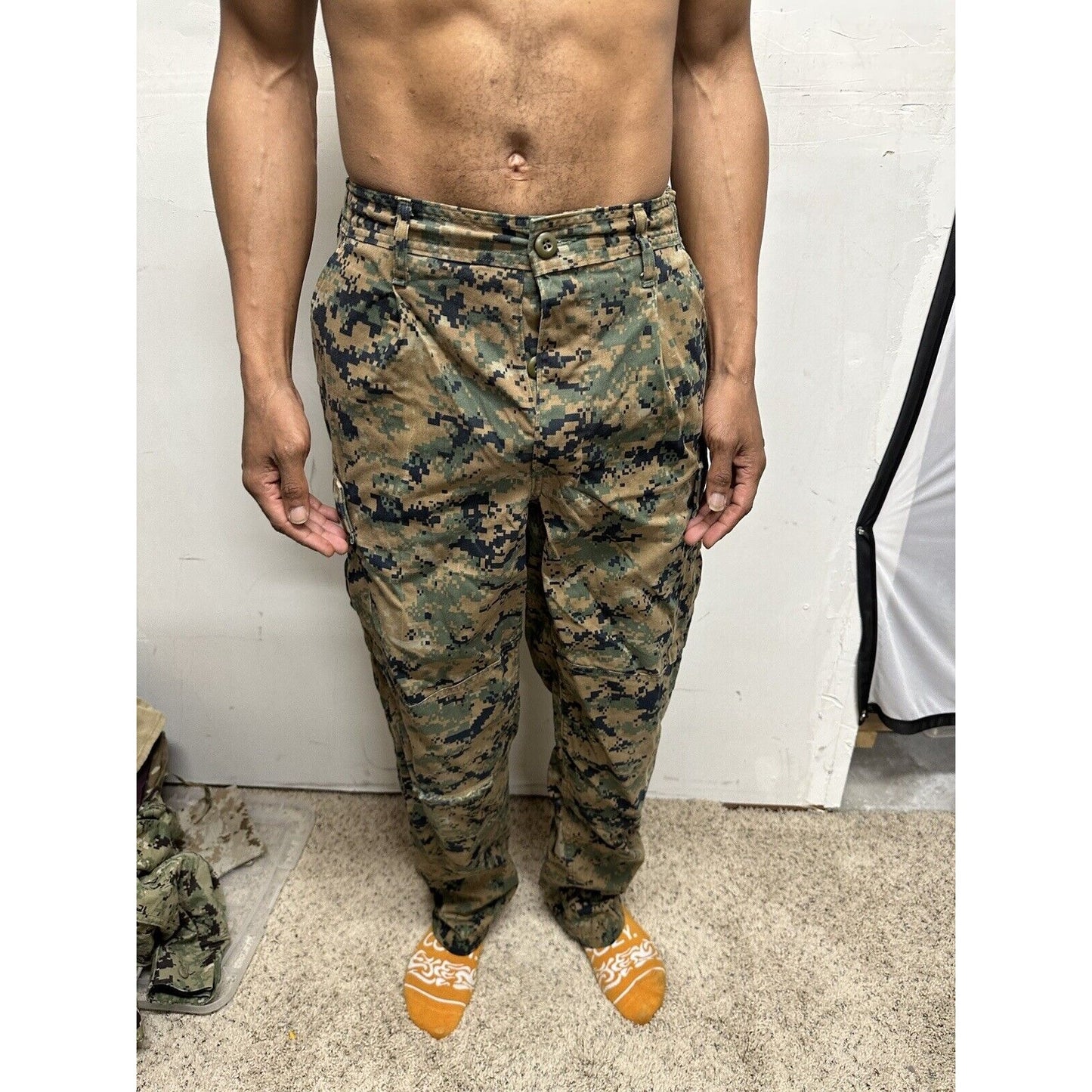 Men’s USMC Woodland Marine Pants Trousers Small Long