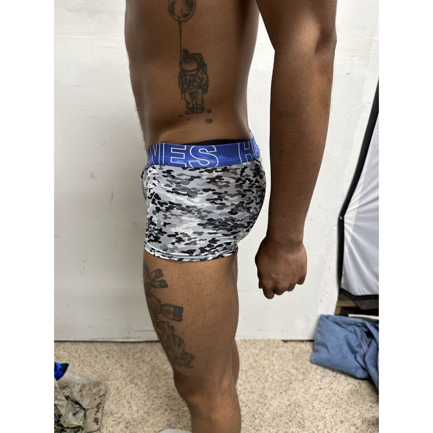 Boy’s small Hanes gray Camo boxer briefs