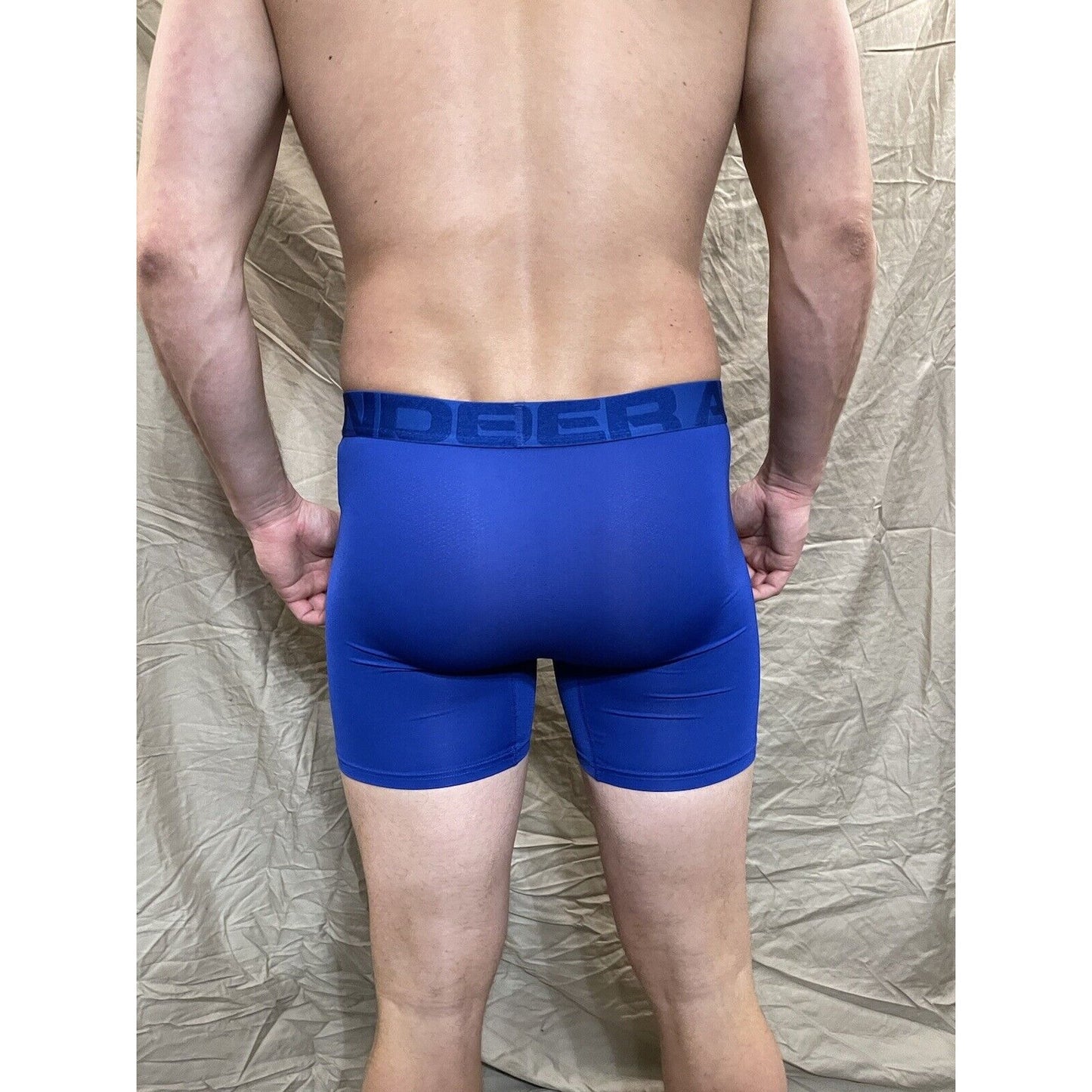 Men's small royal blue under armour the tech mesh boxer jock