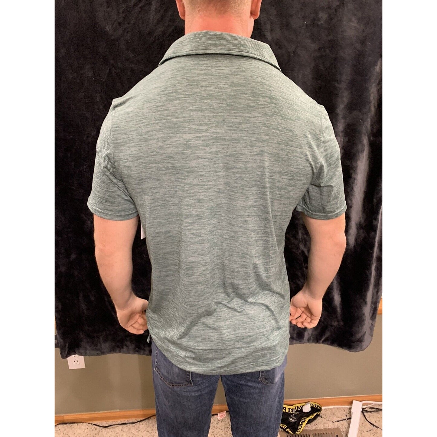 32 Degrees Cool Golf Polo Men’s Green Soft Fabric Shirt Large