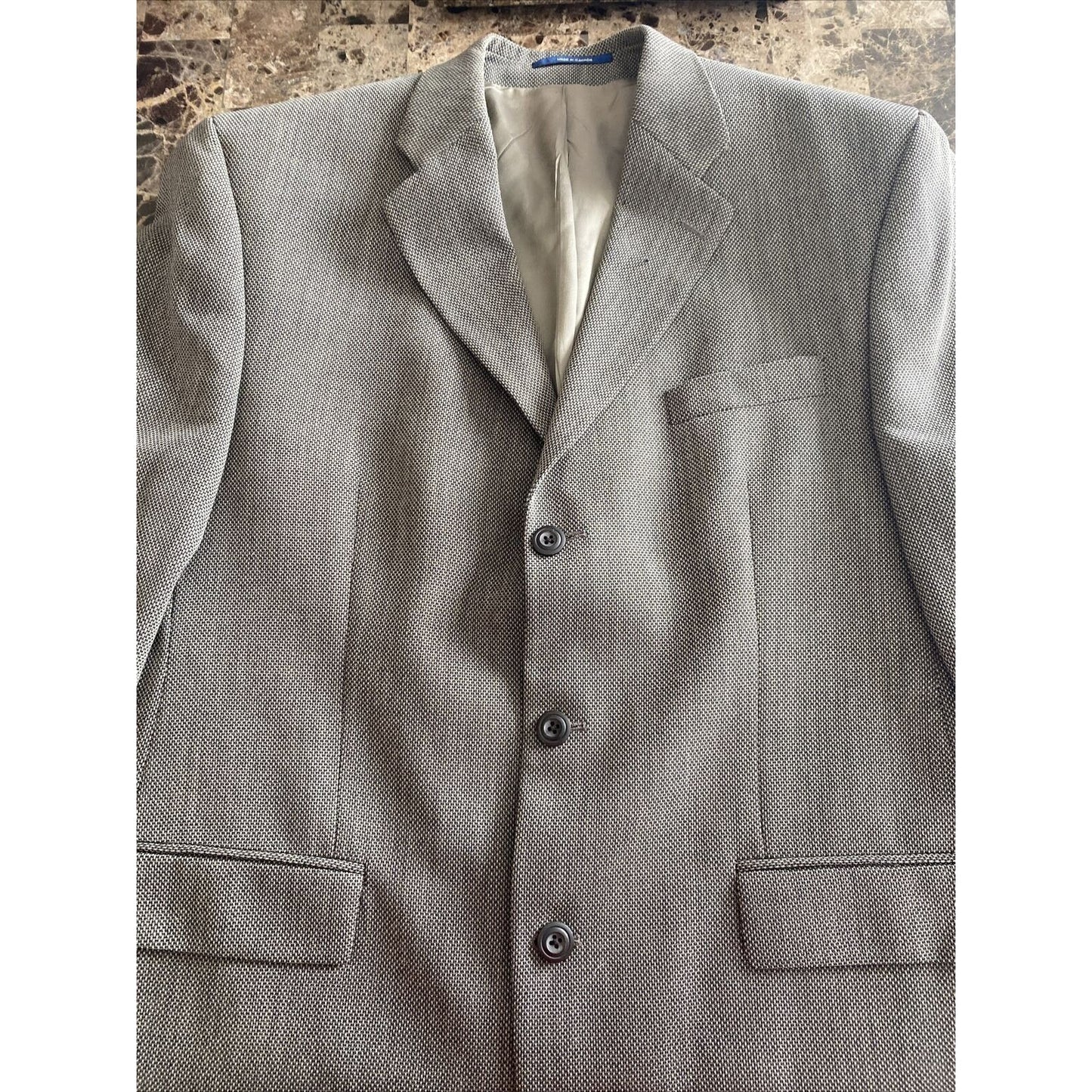 DKNY Men’s size 44L 100% Wool-Laine Brown Blazer