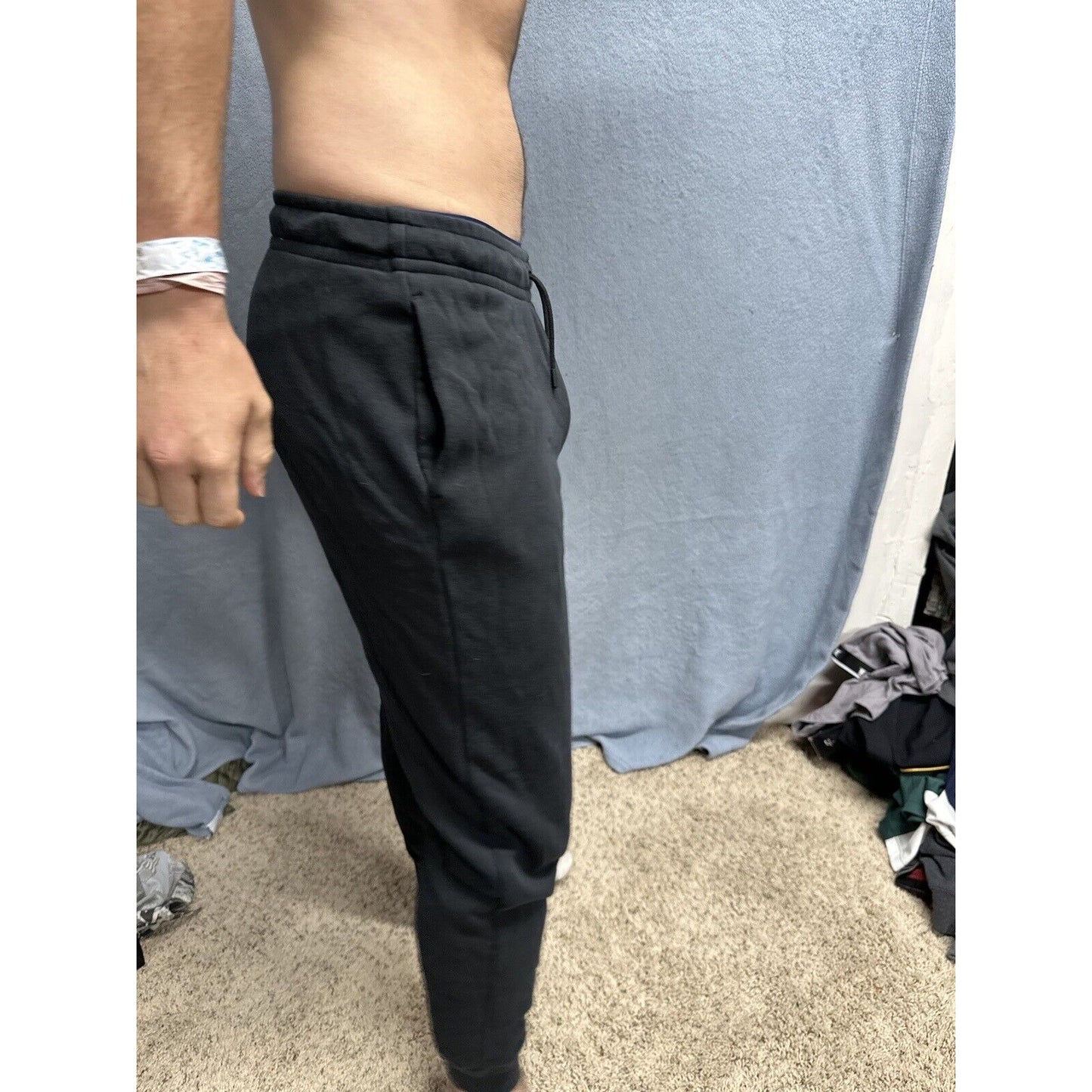 Men’s Small Nike Black Cotton Poly Sweat Pants With Pockets