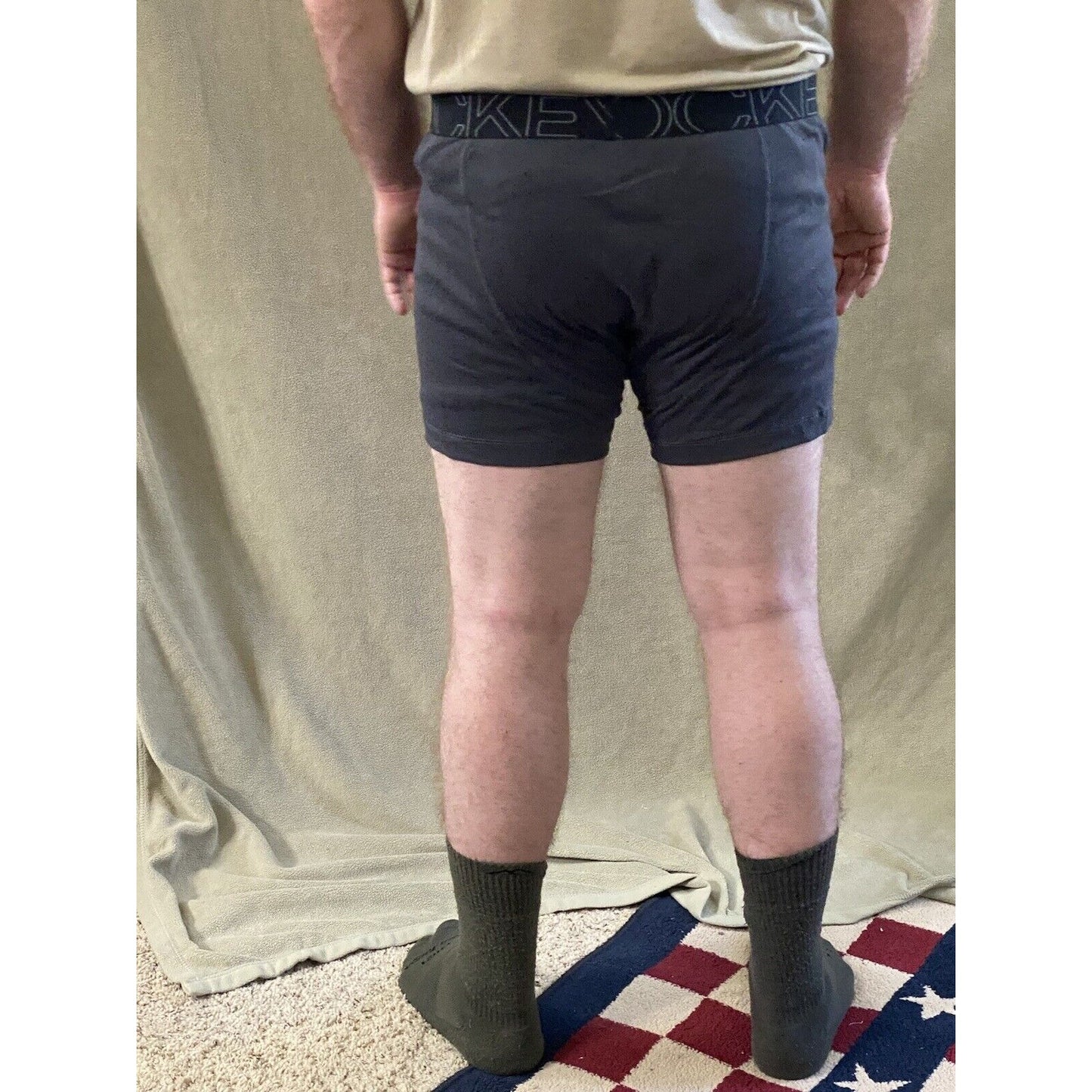 Jockey Men's Active Blend Size Extra Large Boxer Briefs Gray With Black Bans NEW