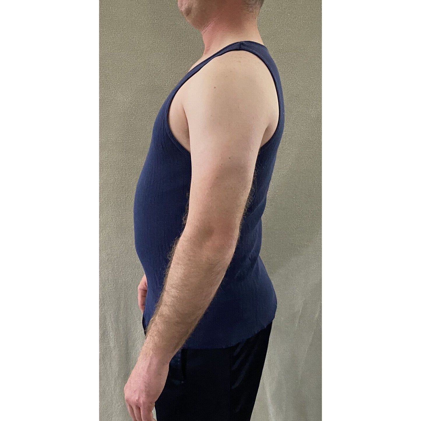 Fruit Of The Loom Men’s Large (42-44) Navy Blue Cotton Muscle Tank Top