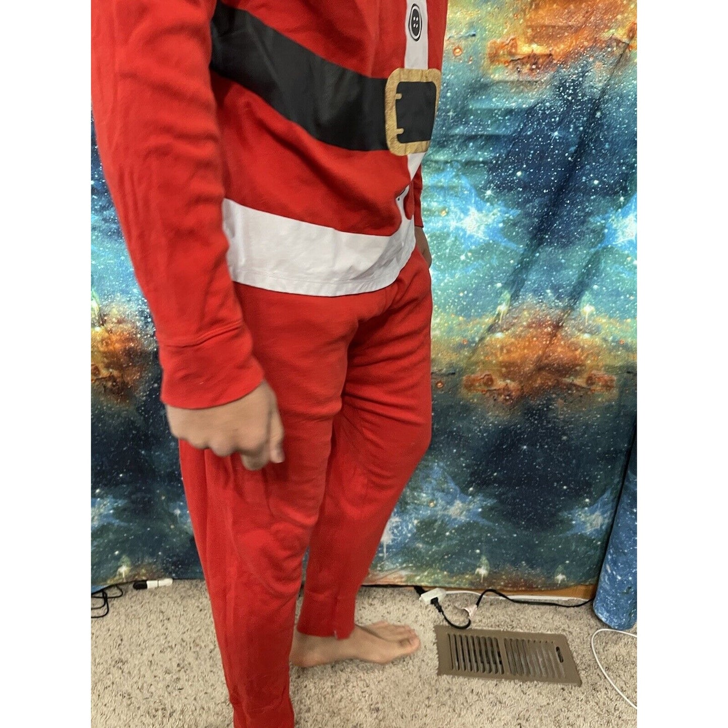 Santa Pajamas Top and Bottom Red Costume Lounge sleepwear XL