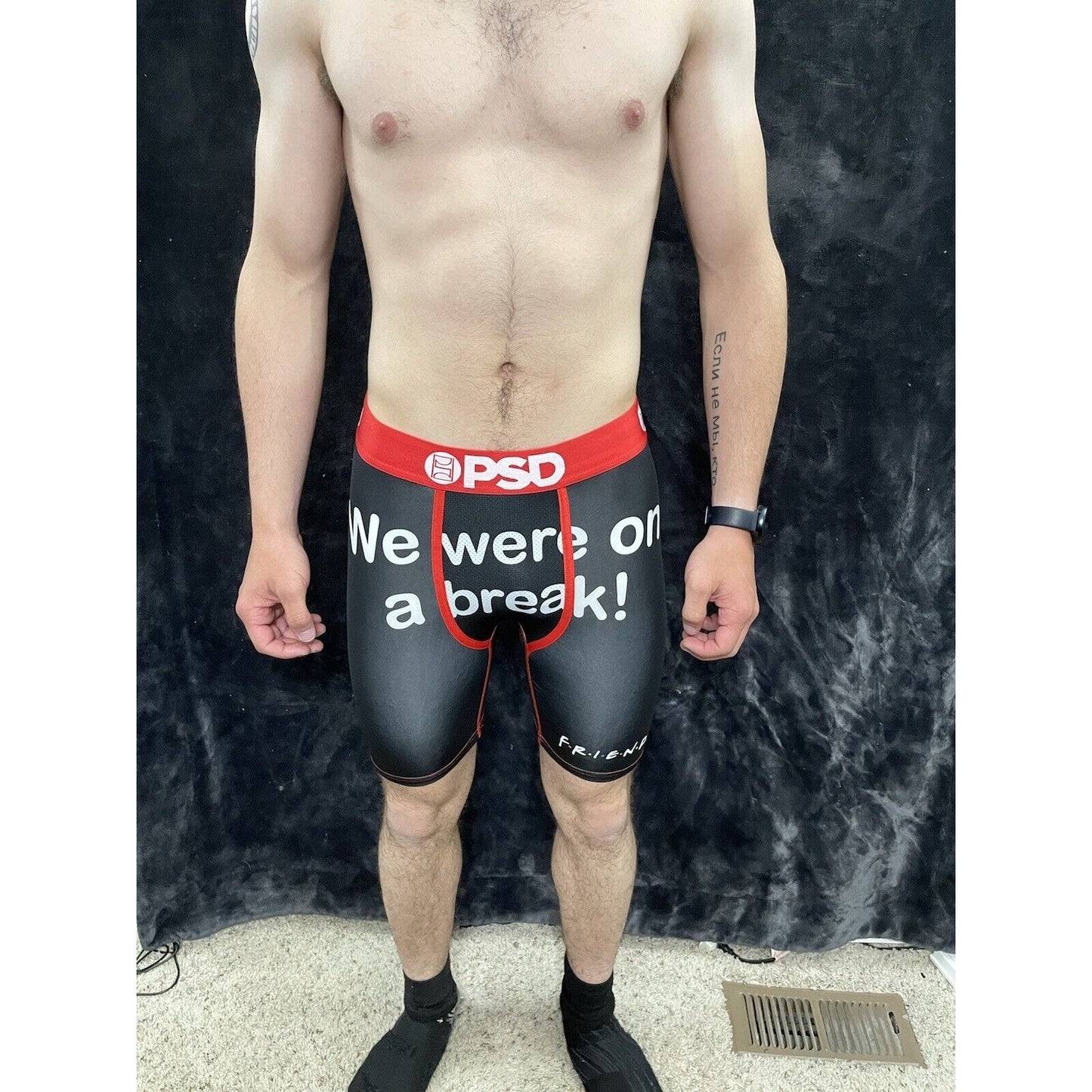 Men’s PSD Friends We Were On A Break Medium Boxer Briefs New Black