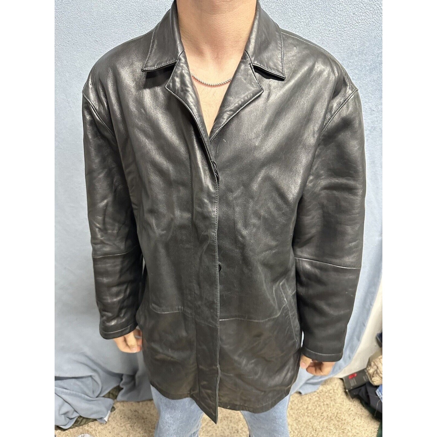 Men’s Tibor Leathers XL Leather Jacket Black Jacket Only