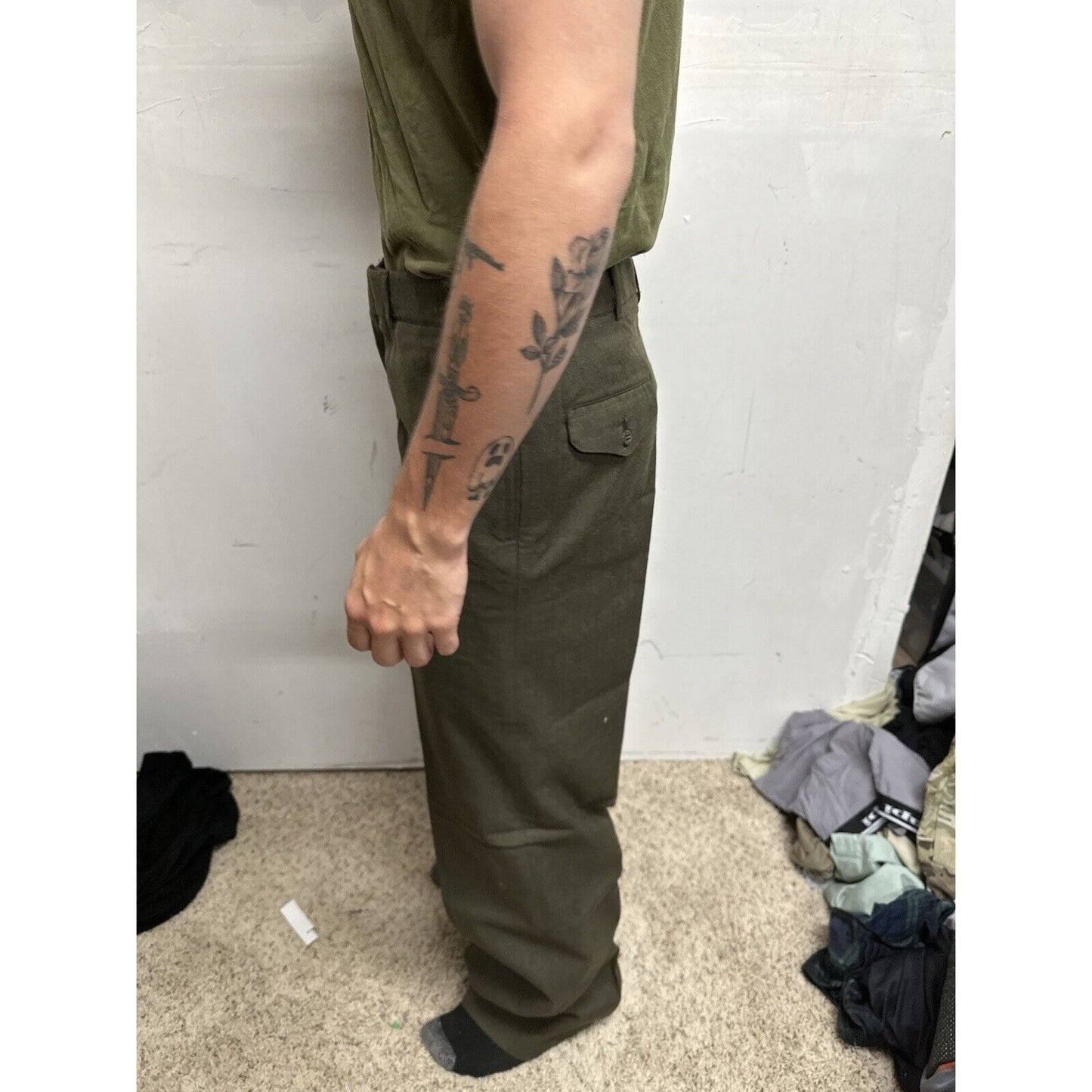 Men’s Jack Threads Medium Olive Green Marine Tshirt Only