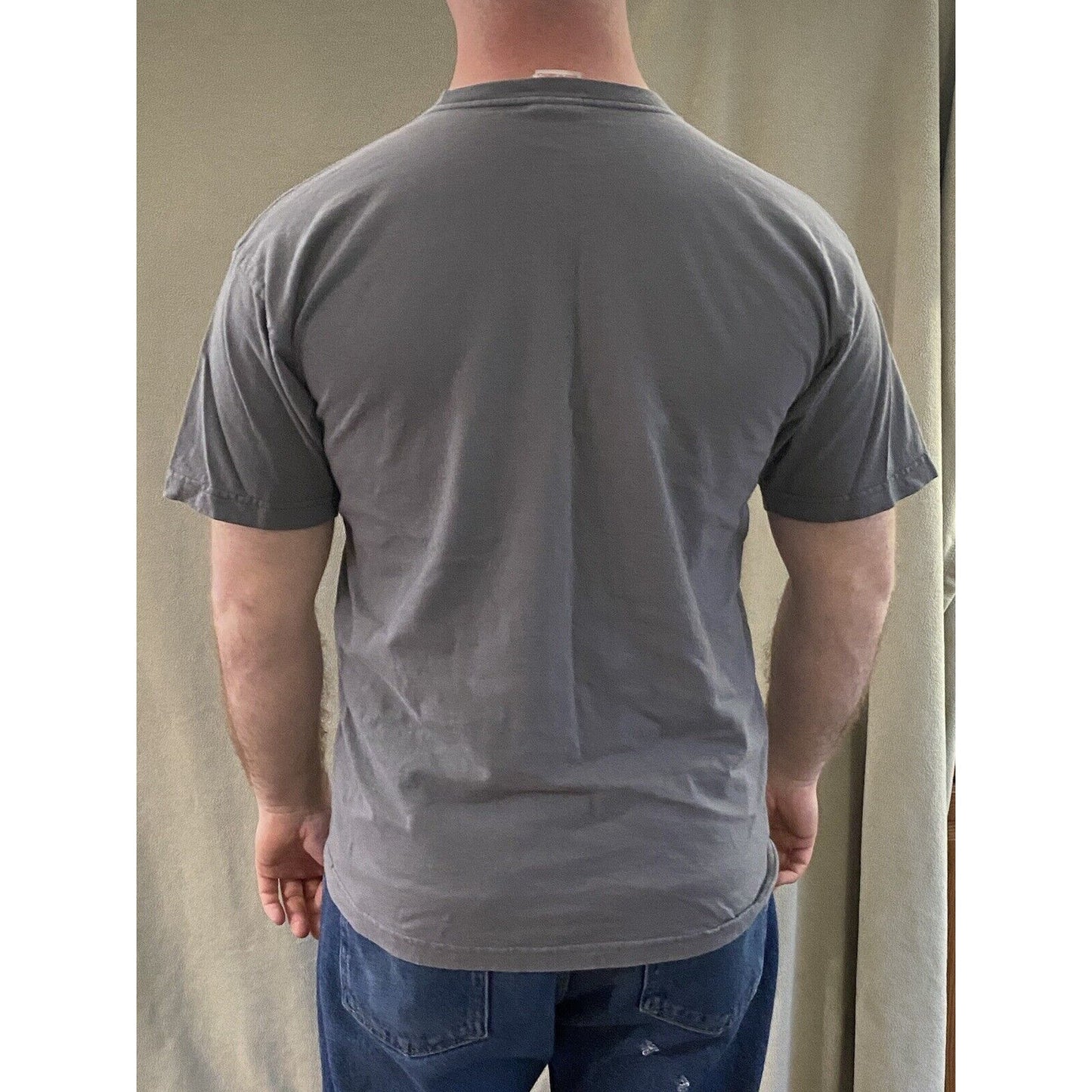 Bayside True American “Never Apologize for Being American” Gray Patriotic Shirt