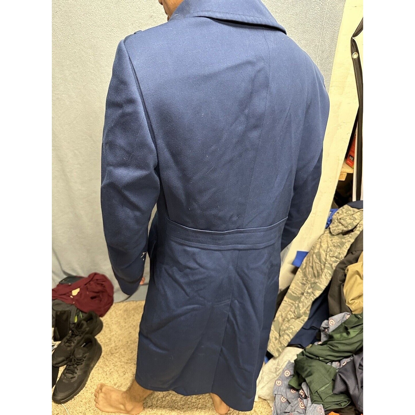 Men’s Blue Cadet Overcoat USAF Air Force Academy 44R Dress Uniform