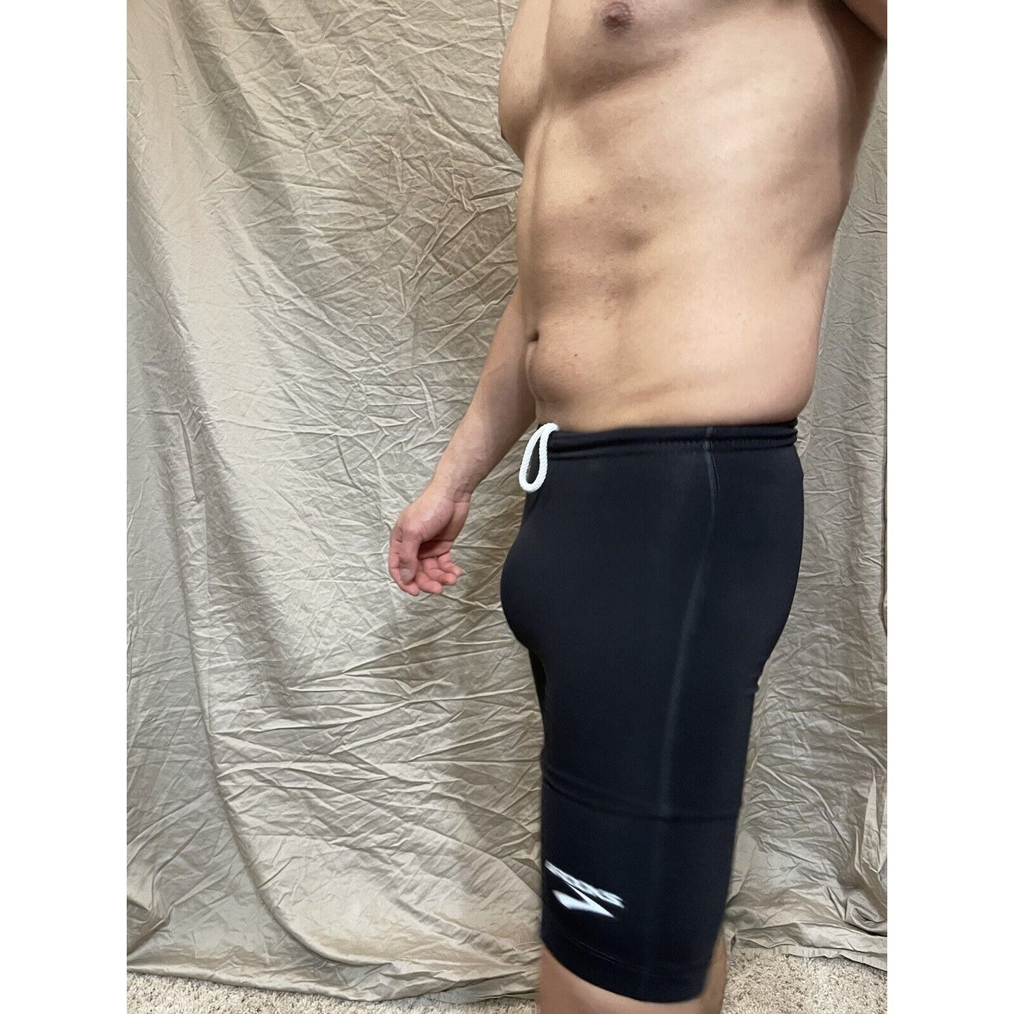 Men's brooks nylon spandex black XS extra small compression shorts