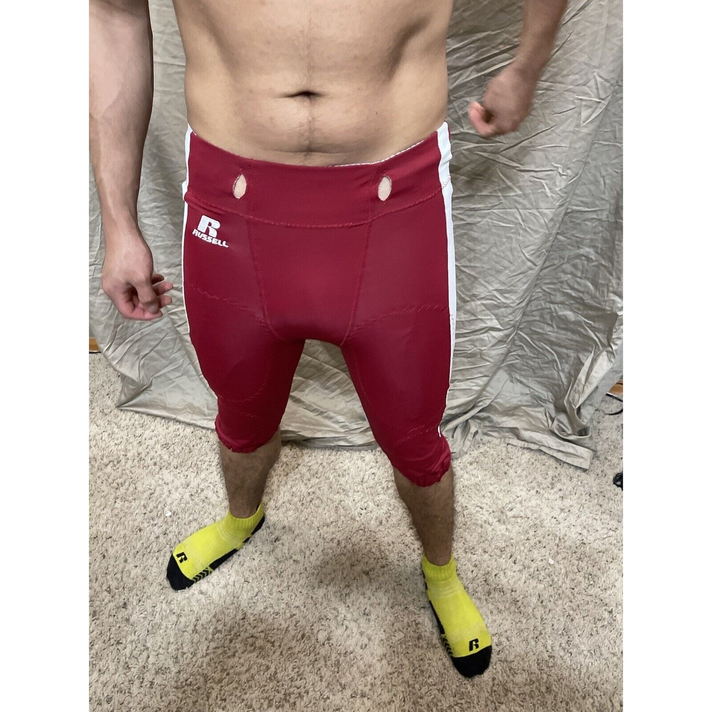 Men's XS Russell Athletic Red Football Pants Extra Small