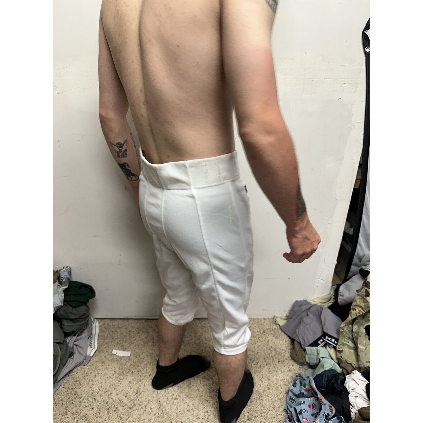 Men’s White Wilson Football Pants Large