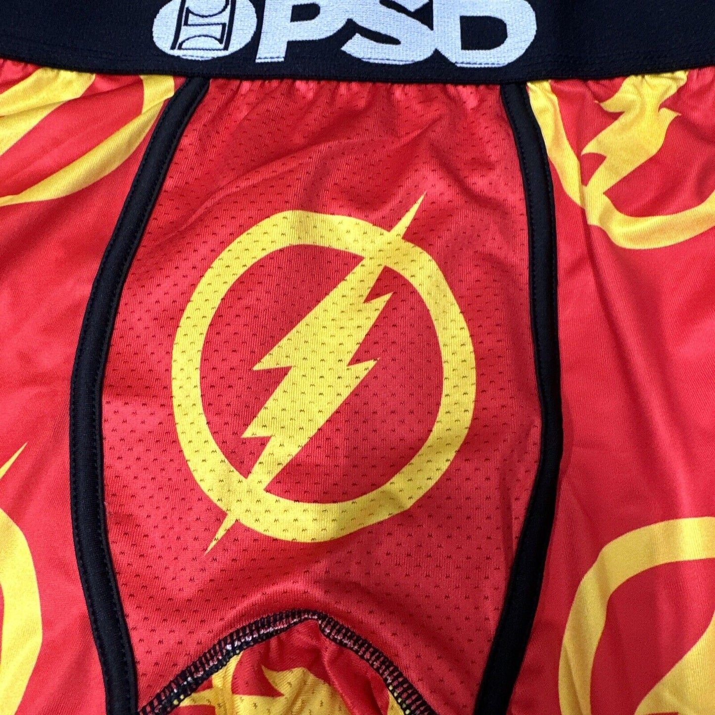 Men’s PSD Small Boxer Briefs Red Orange Flash Design
