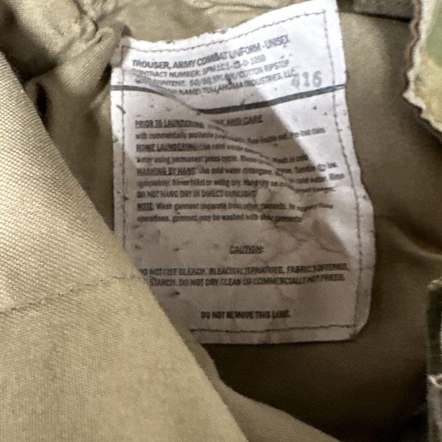Men’s Ocp Army Air Force Medium Short Trouser Pants worn fabric/hole on knee