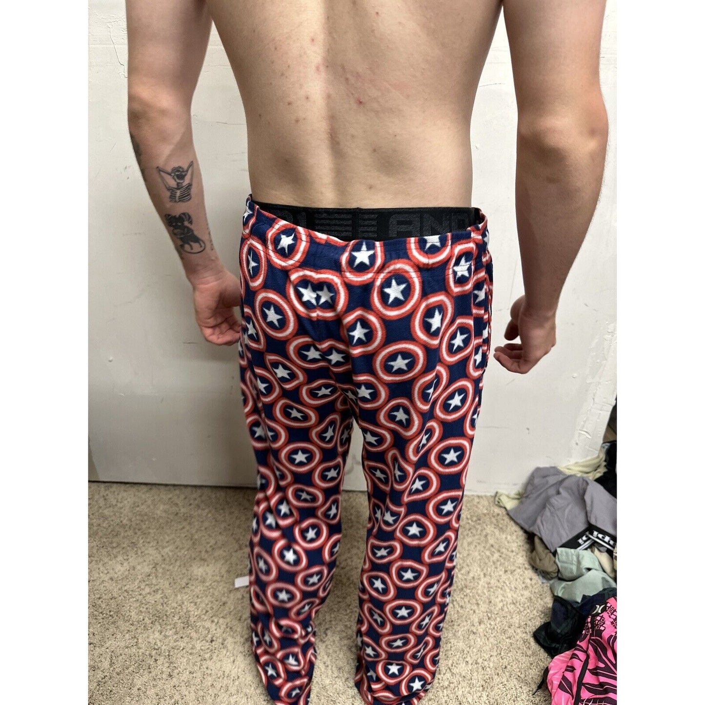 Men’s Marvel Captain America xL Flannel Lounge Wear Pajama Pants