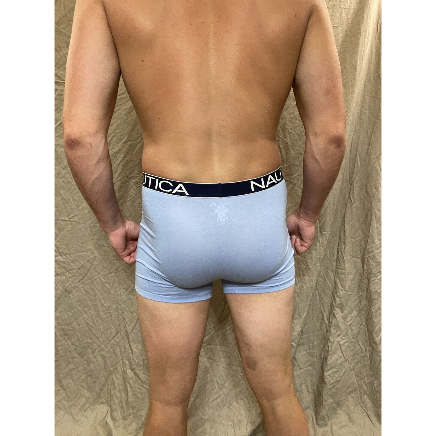 men's nautica 5% spandex boxer brief Light Blue Extra Large