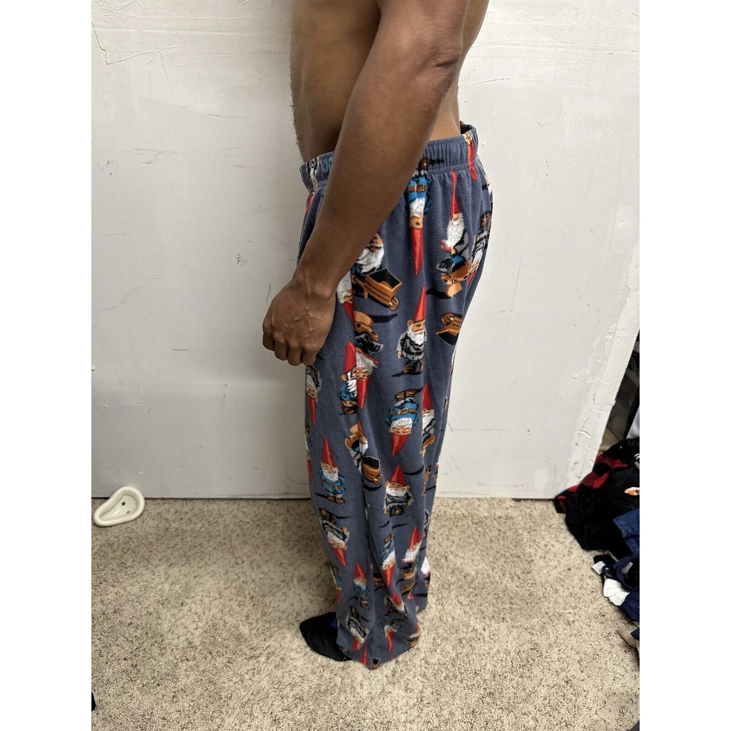 Men’s Large Gnome Wheelbarrow Lounge Pants Sleepwear
