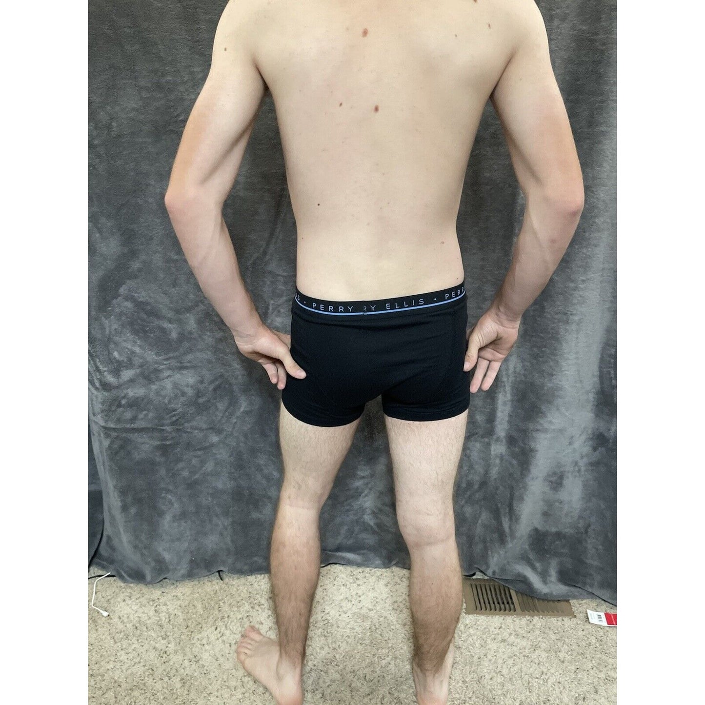 men's black perry ellis portfolio boxer brief Large