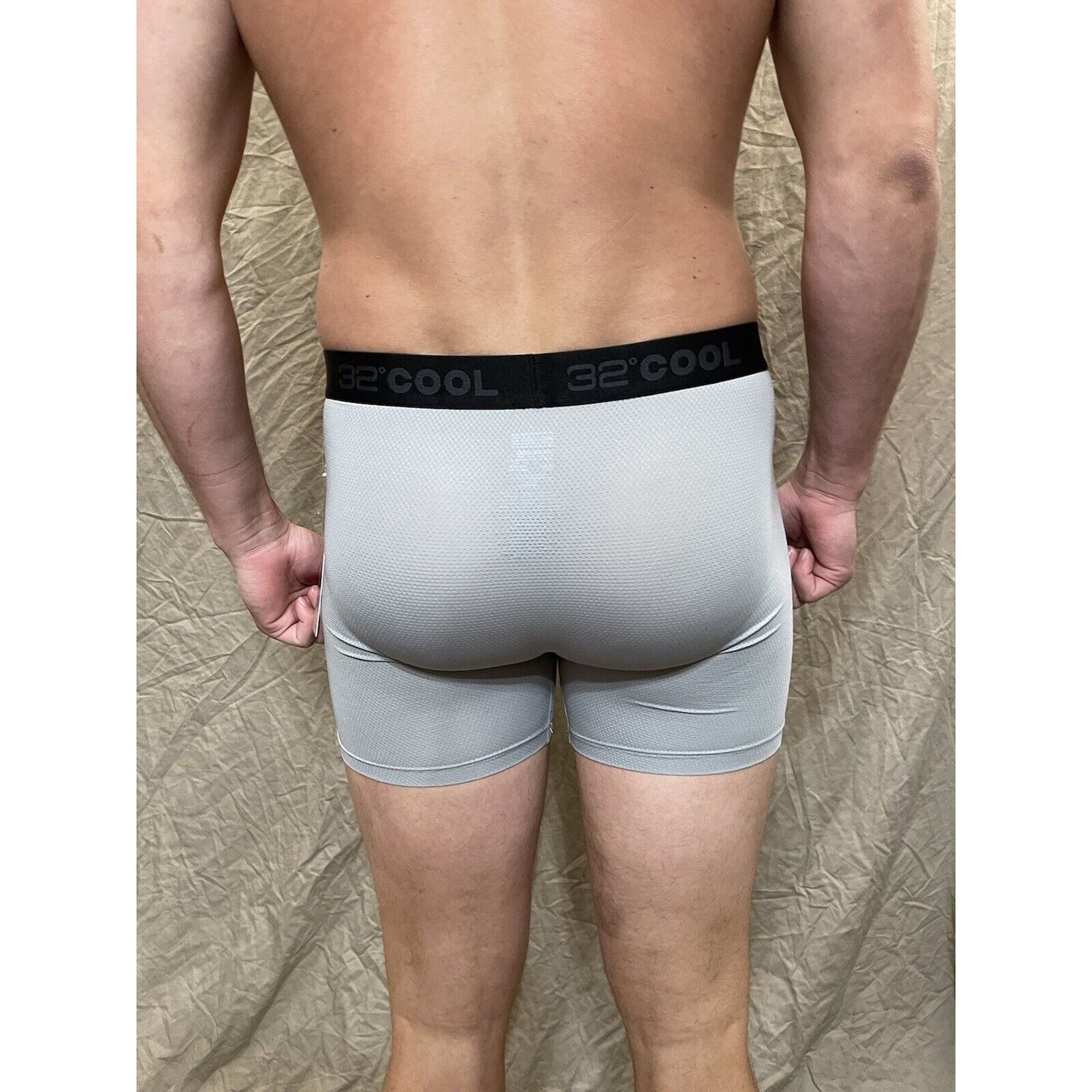 men's Icy Grey 32 degrees cool compression boxer brief Medium