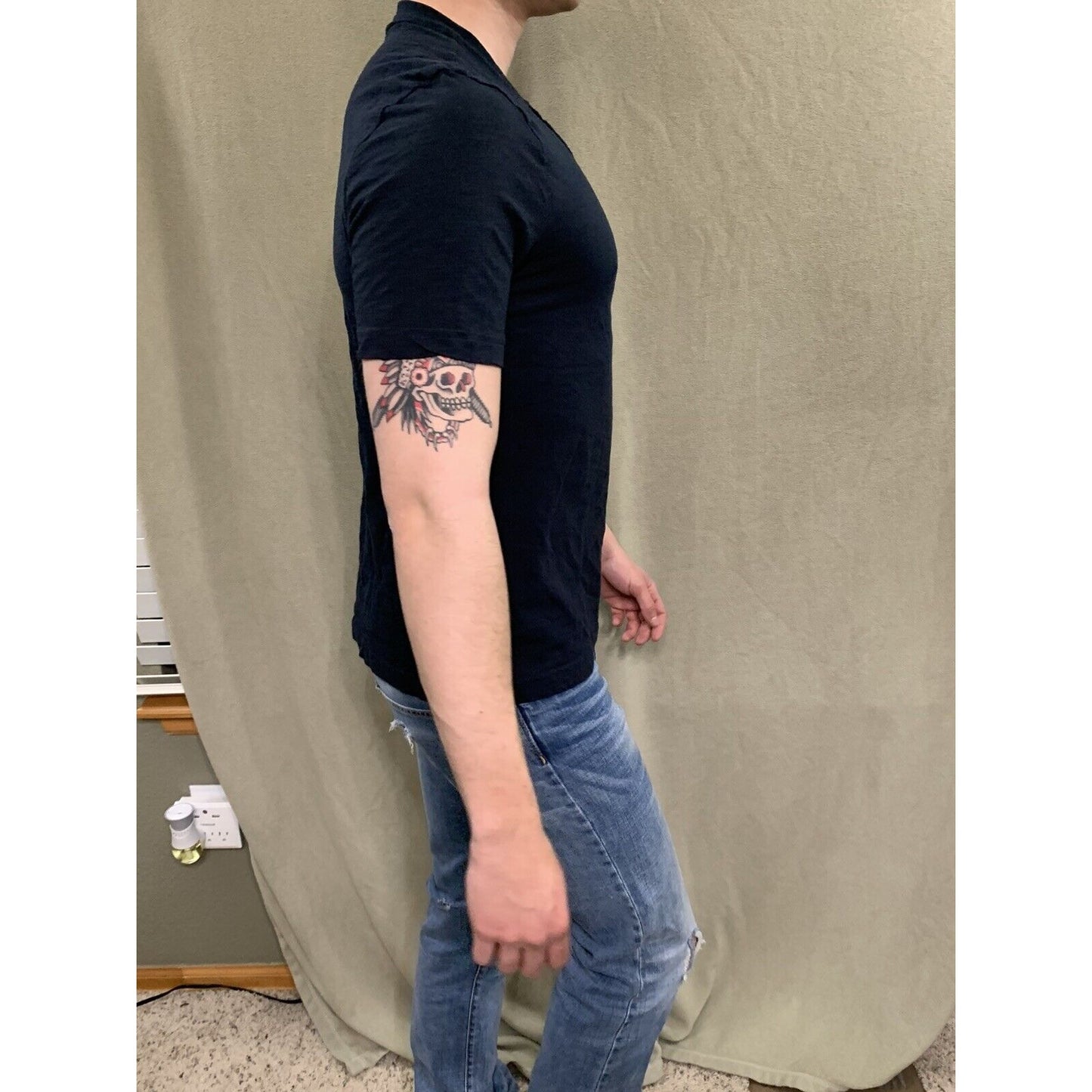 Men’s H&M Small Black Regular Fit Coupe Standard Shirt