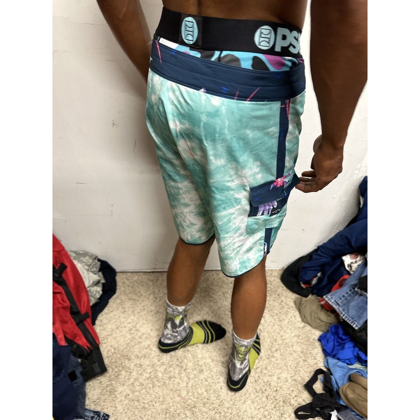 Men’s Billabong Size 31 Recycler 73 Pro Swim Trunks Green Board Shorts