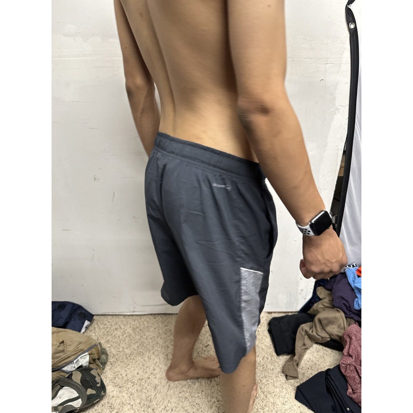 Men’s Gray Russell Small Athletic Shorts With Pockets