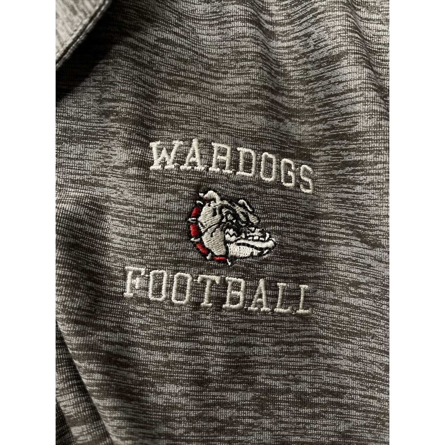Under Armour Gray Loose Polo Heatgear Large Wardogs Football