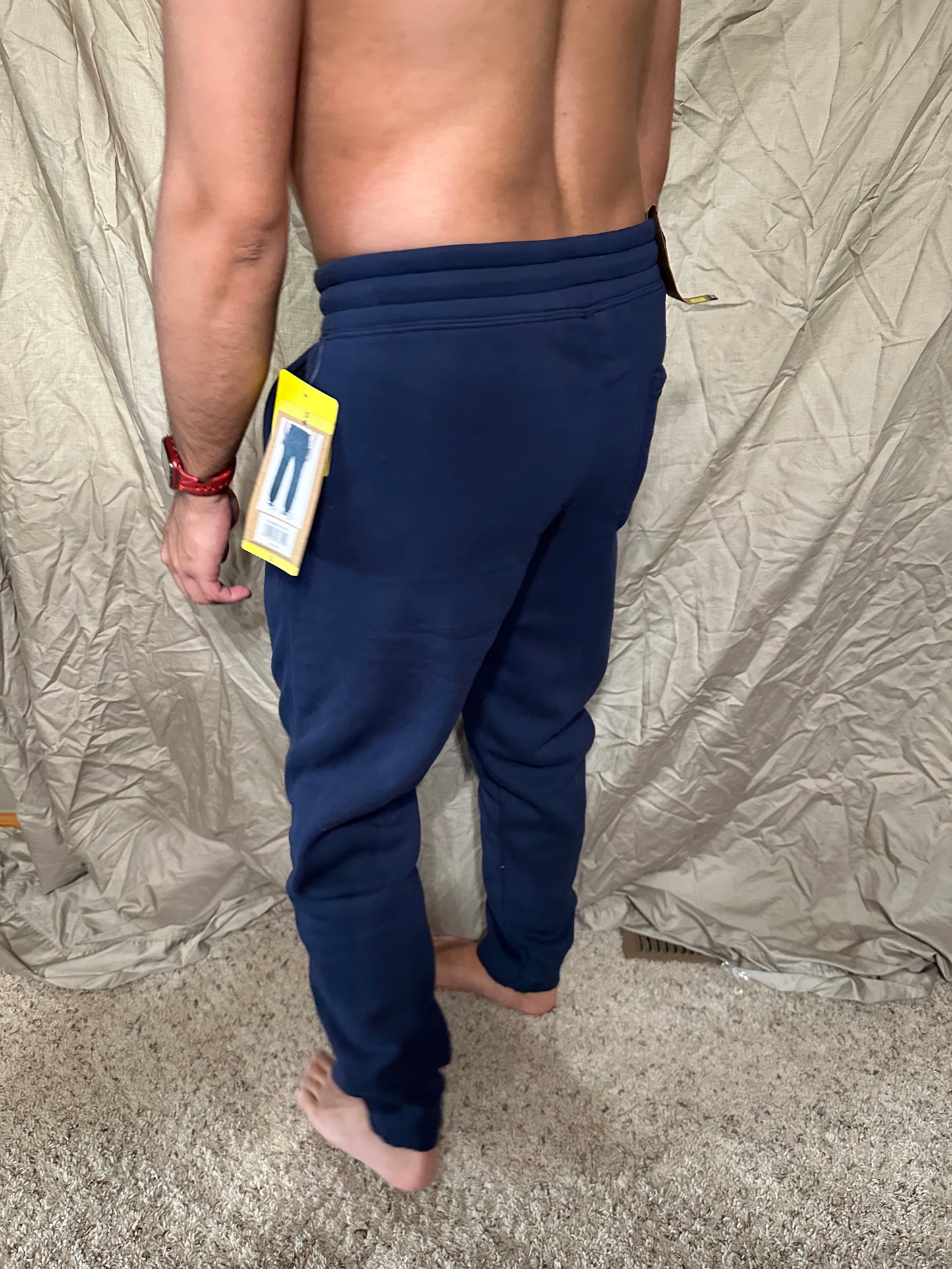 Men’s small navy blue weatherproof vintage rimrock jogger fleece lined sweat pants new with tags