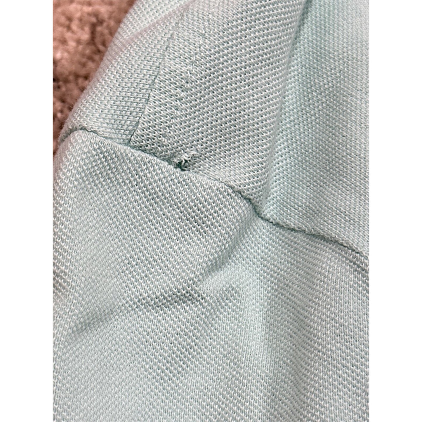 men’s mint green express pique polo medium polo shirt small hole see pics