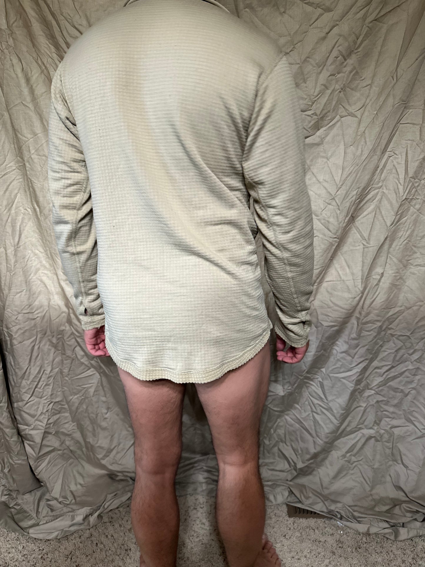 Men’s tan cold weather 1/4 zip cold weather shirt long sleeved gen iii