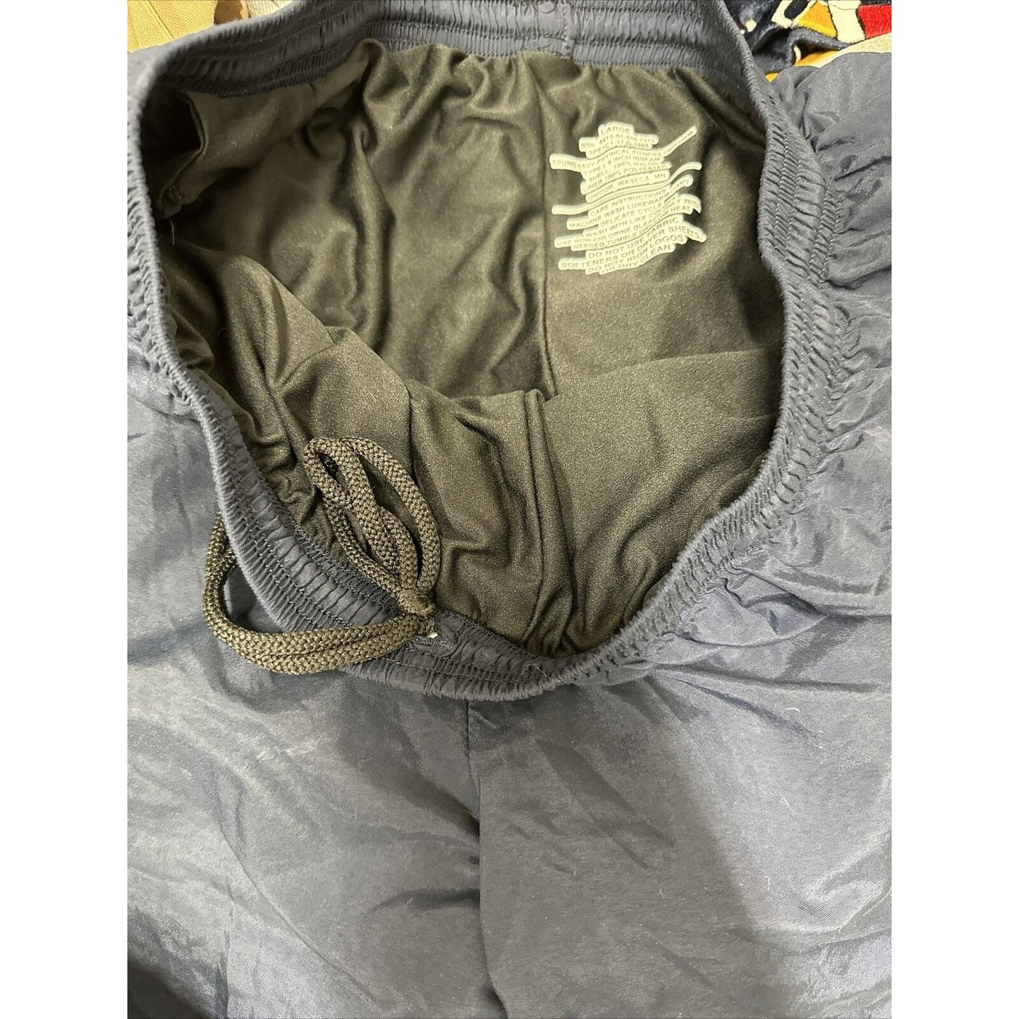 Men’s Large Navy Physical Fitness Uniform Blue Shorts Trunks