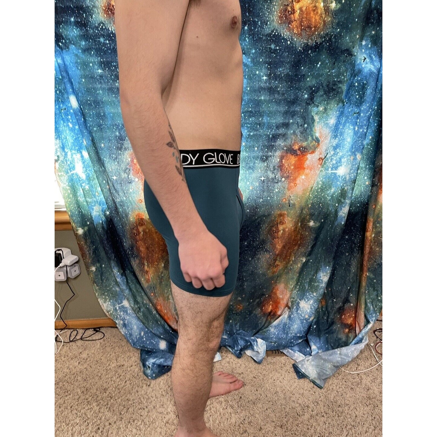 men's Large body glove green compression shorts new and unworn