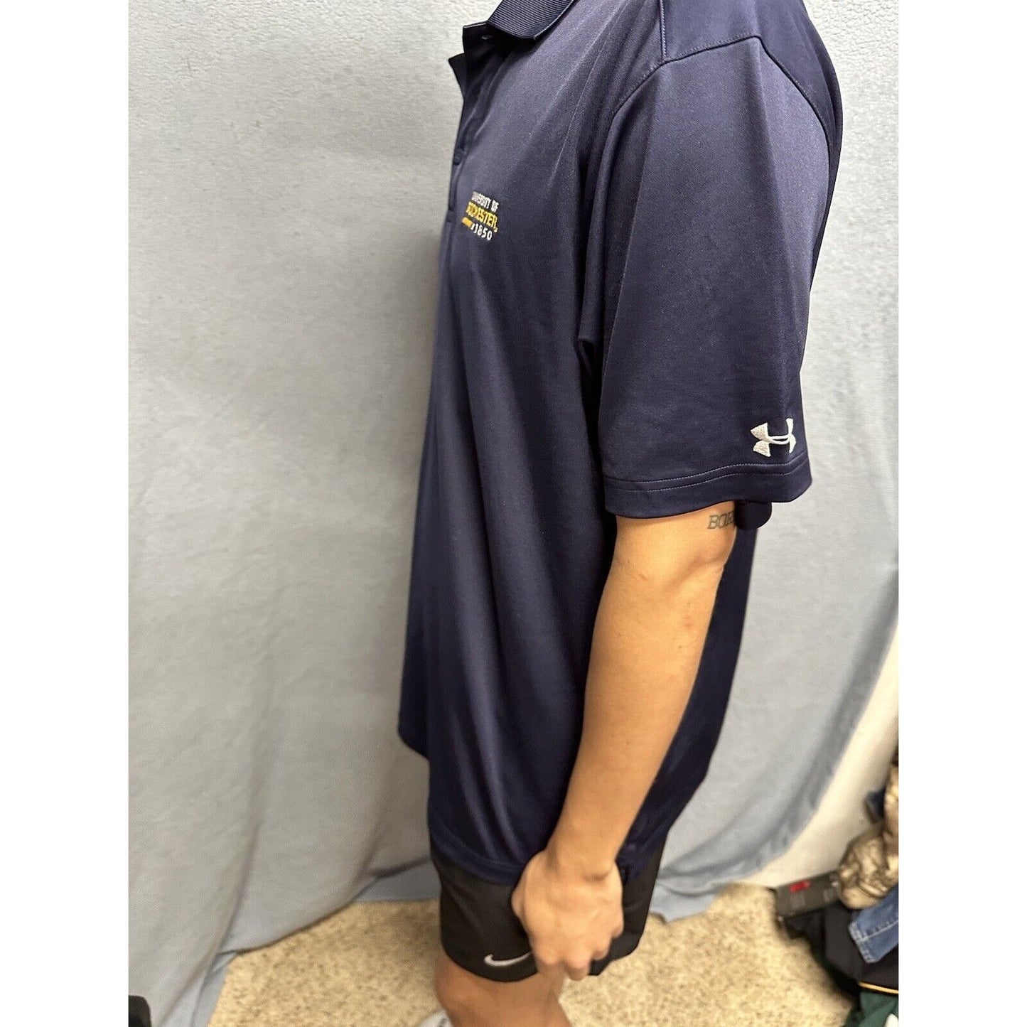 Men’s Dark blue XL Under Armour Loose Polo Shirt University Of Rochester 1850